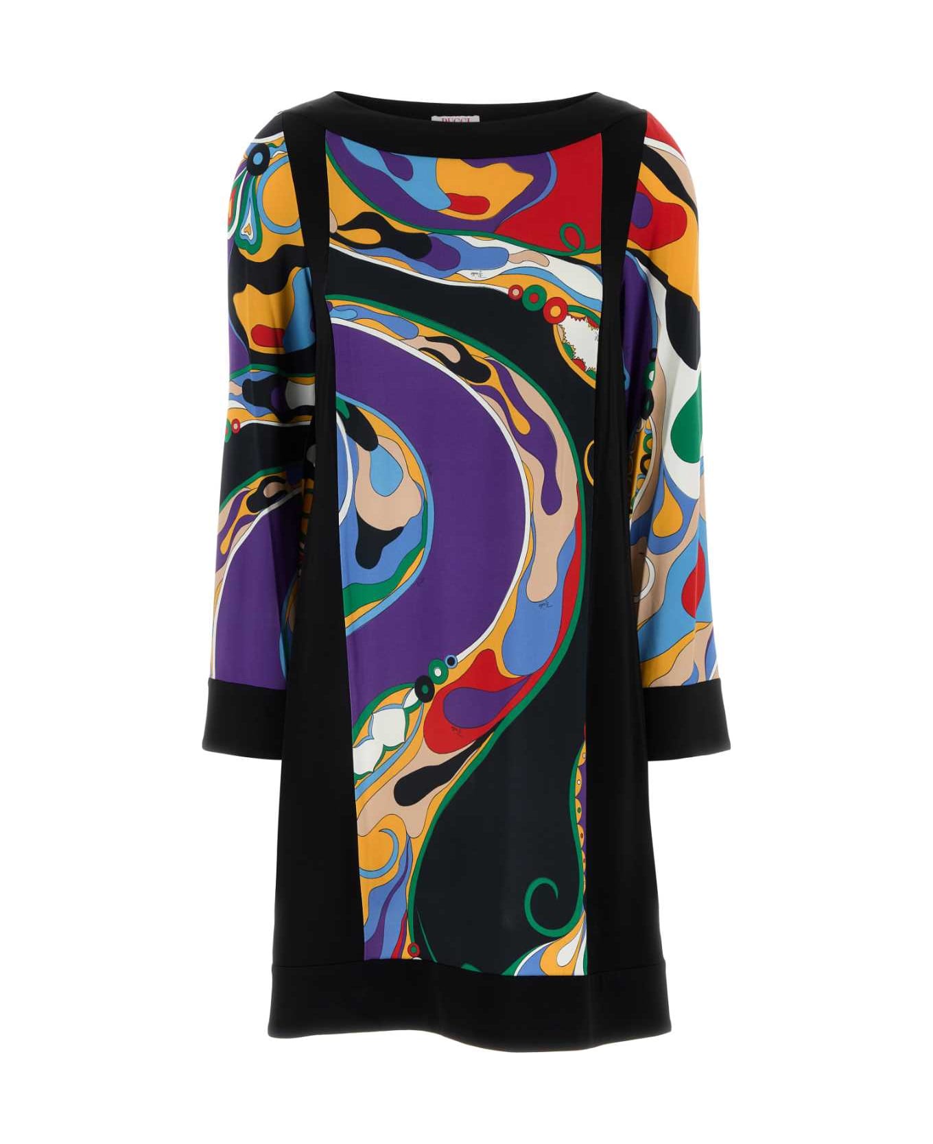 Pucci Printed Stretch Viscose Mini Dress - VIOLAROSSO