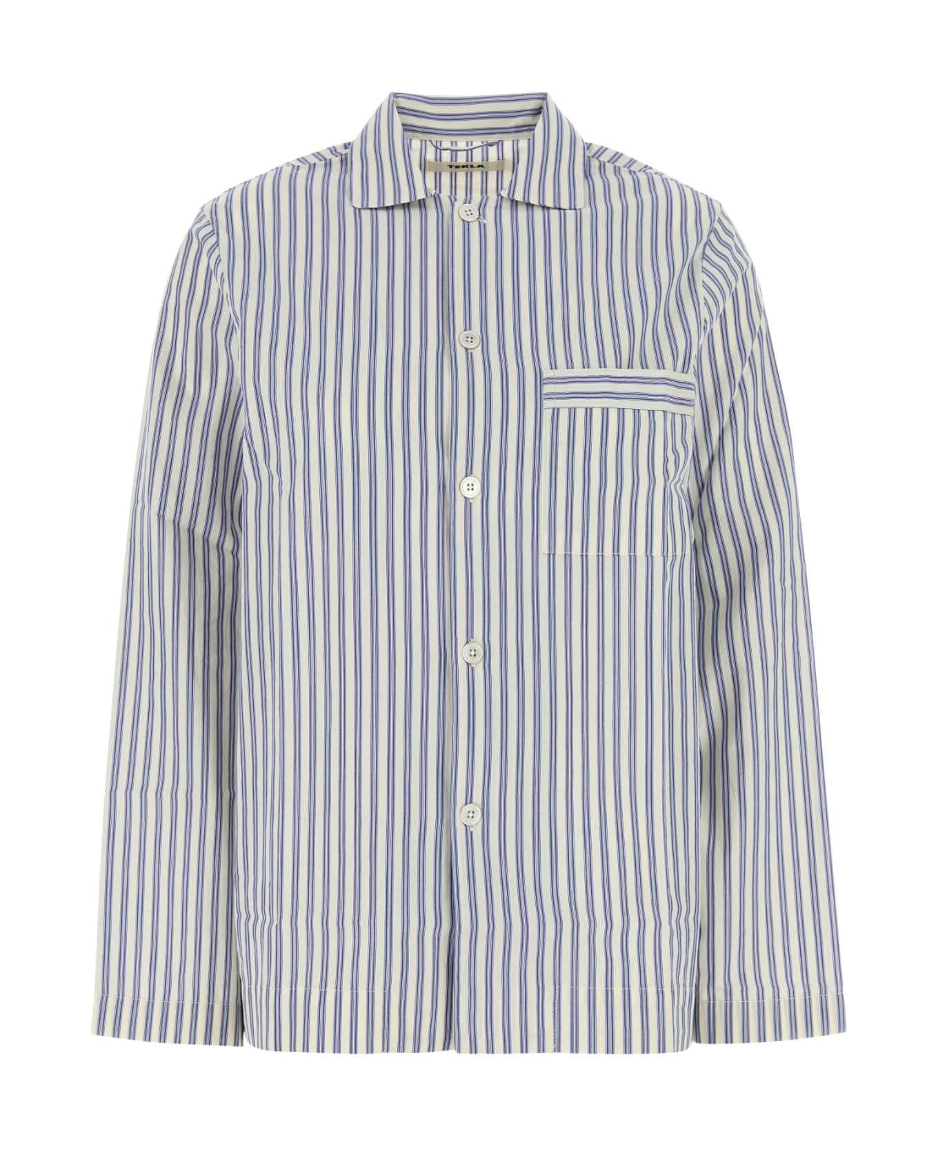 Tekla Embroidered Poplin Shirt - SKAGENSTRIPES