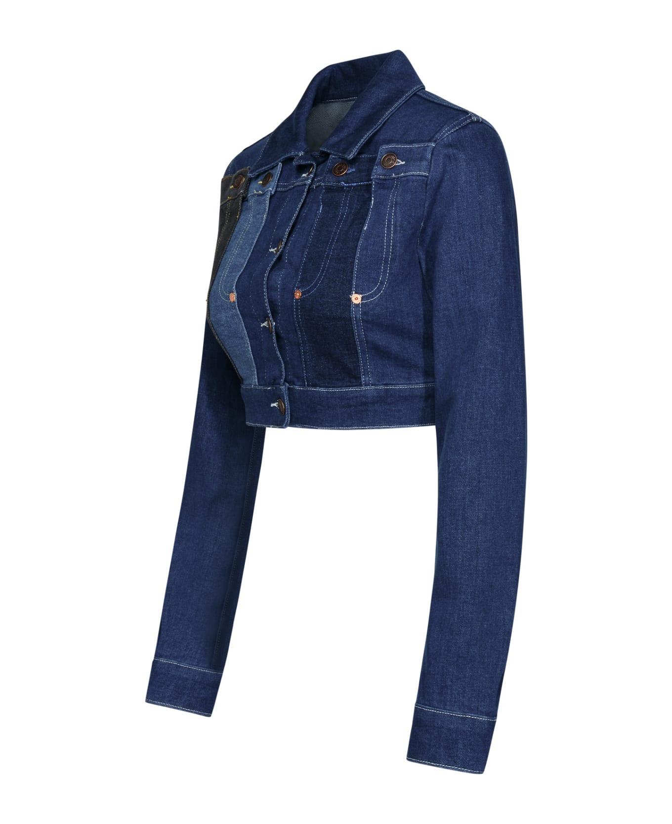 M05CH1N0 Jeans Blue Cotton Jacket - Denim
