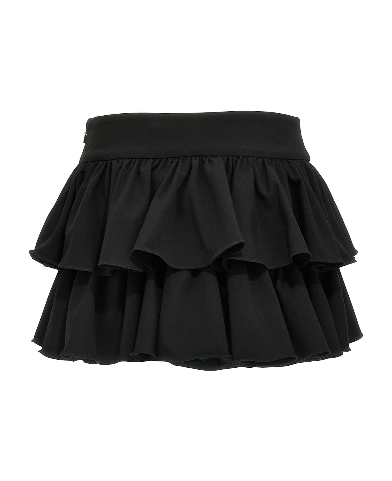 Rotate by Birger Christensen 
wide Ruffle Mini
 Skirt - Black  