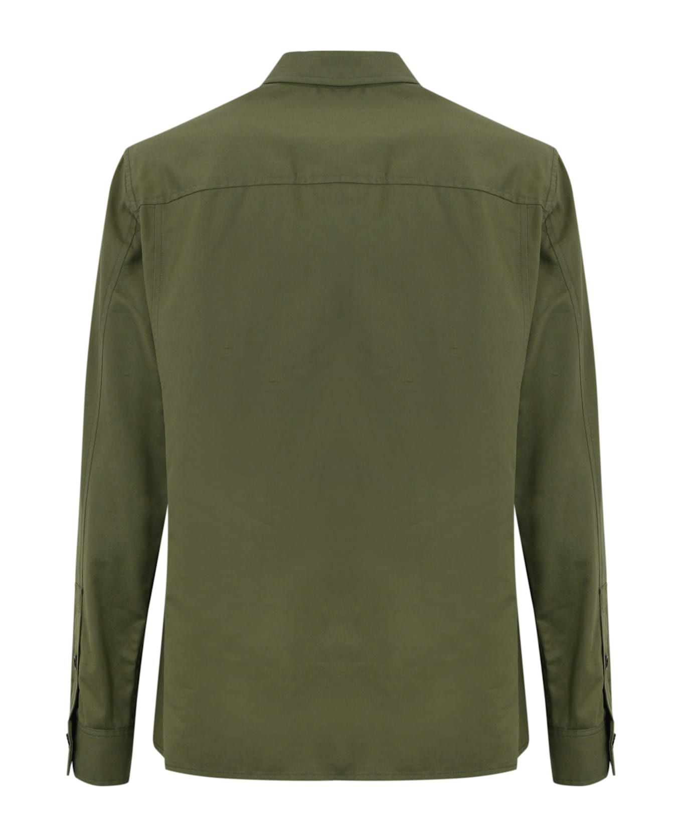 Paolo Pecora Overshirt In Mixed Cotton Fabric - Green