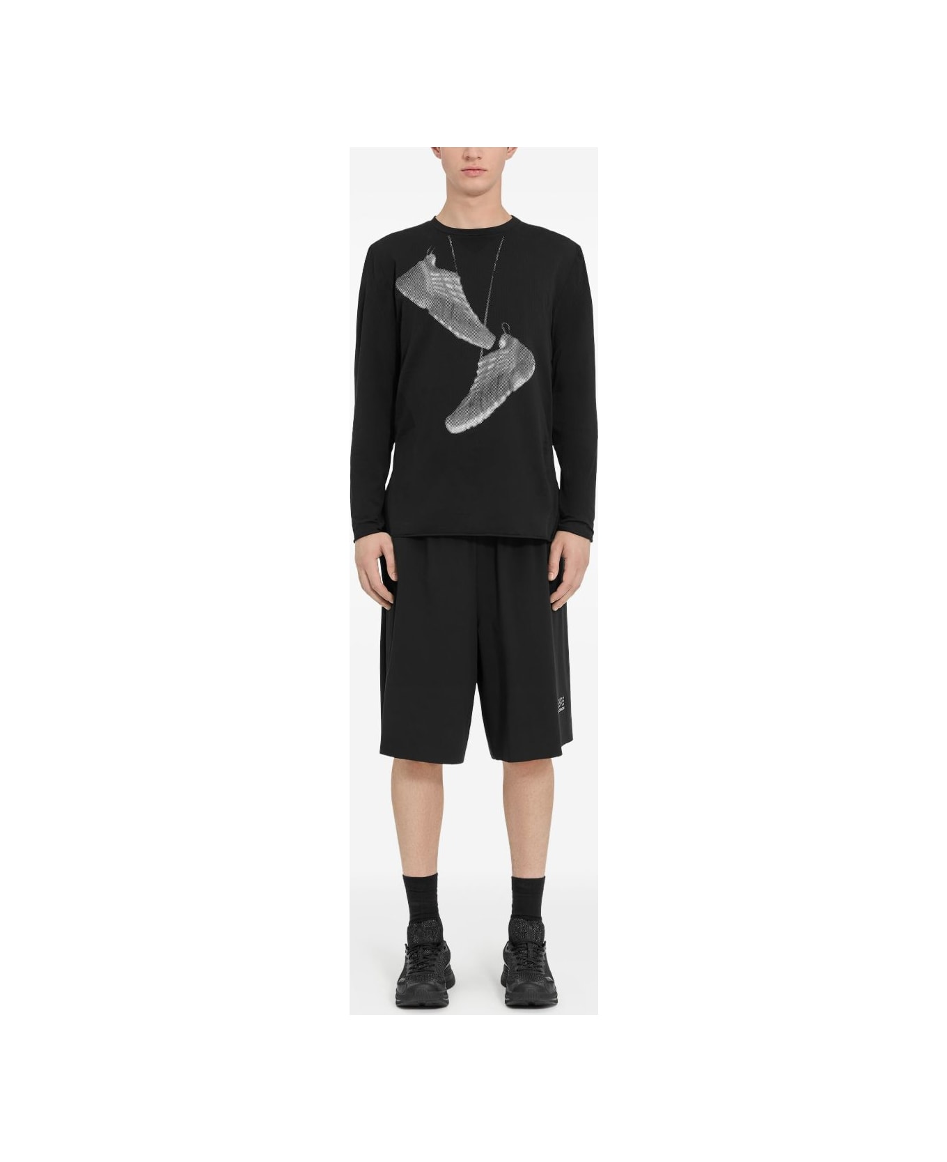 MM6 Maison Margiela Printed T-shirt - Black