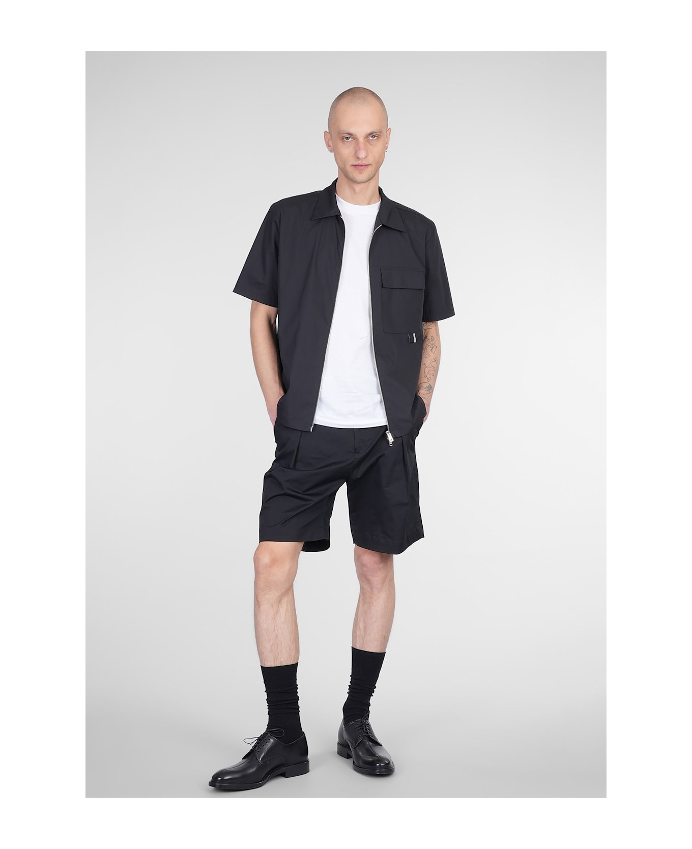 Low Brand Kim Shorts In Black Cotton - black