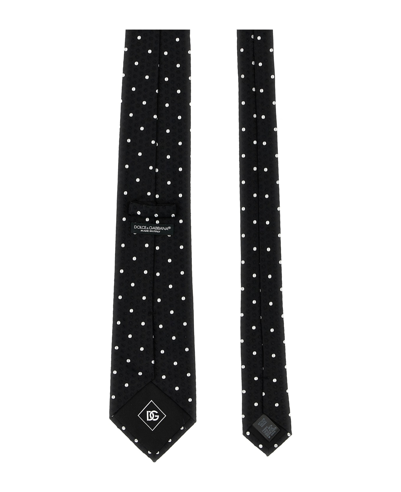 Dolce & Gabbana Polka Dot Tie - White/Black