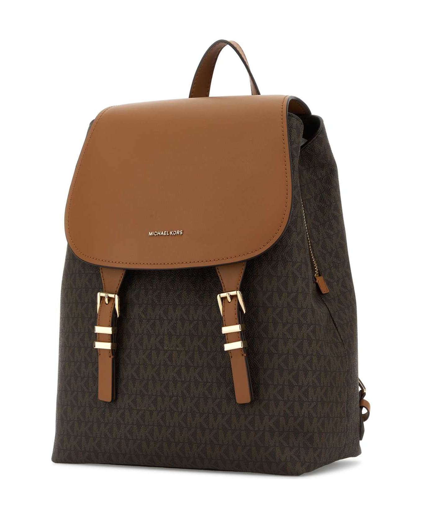 Michael Kors Printed Canvas Backpack - BRNACORN
