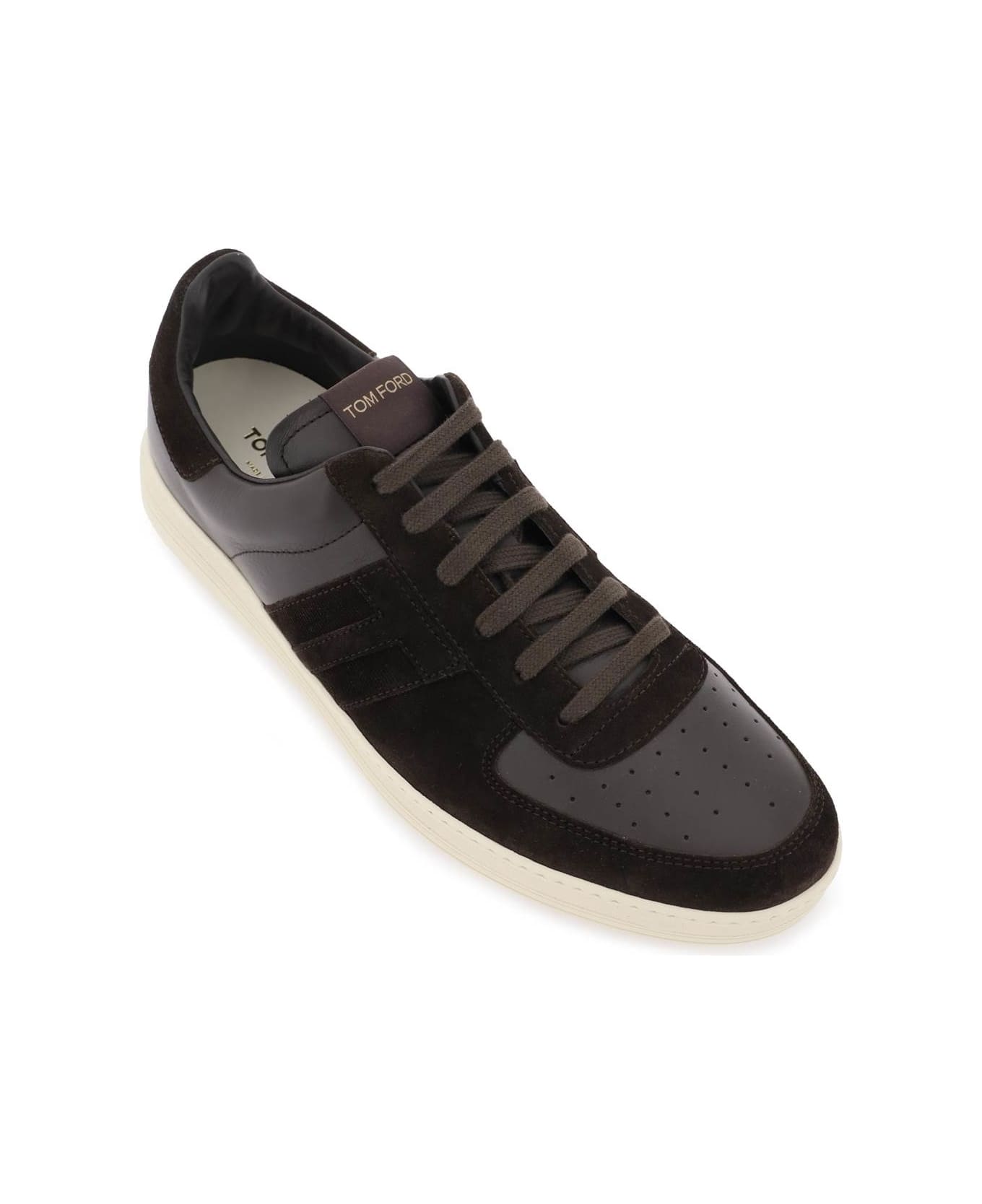 Tom Ford Radcliffe Low Top Sneakers - Brown/cream