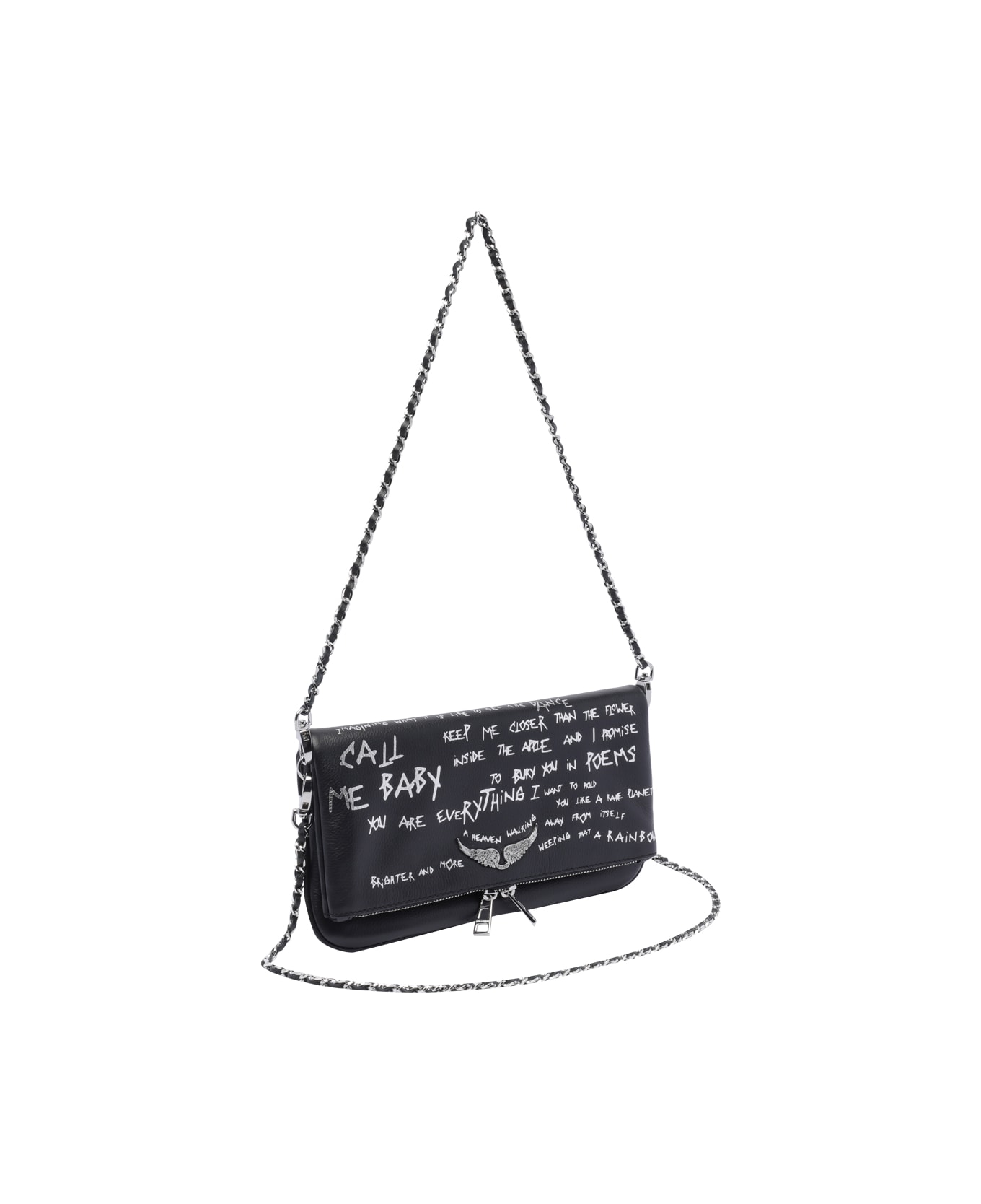 Zadig & Voltaire Rock Graffiti Crossbody Bag - Black