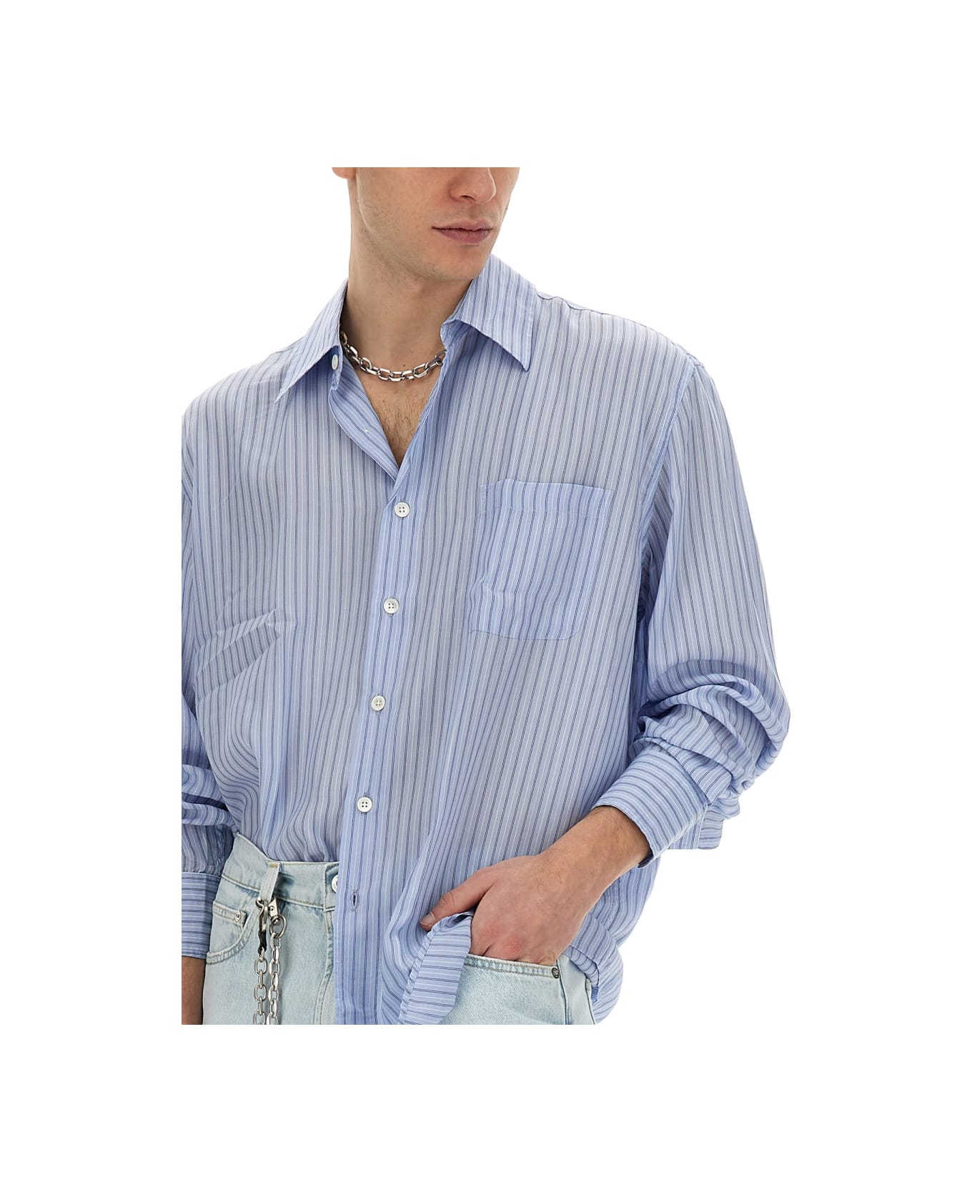 Our Legacy Striped Shirt - AZURE シャツ