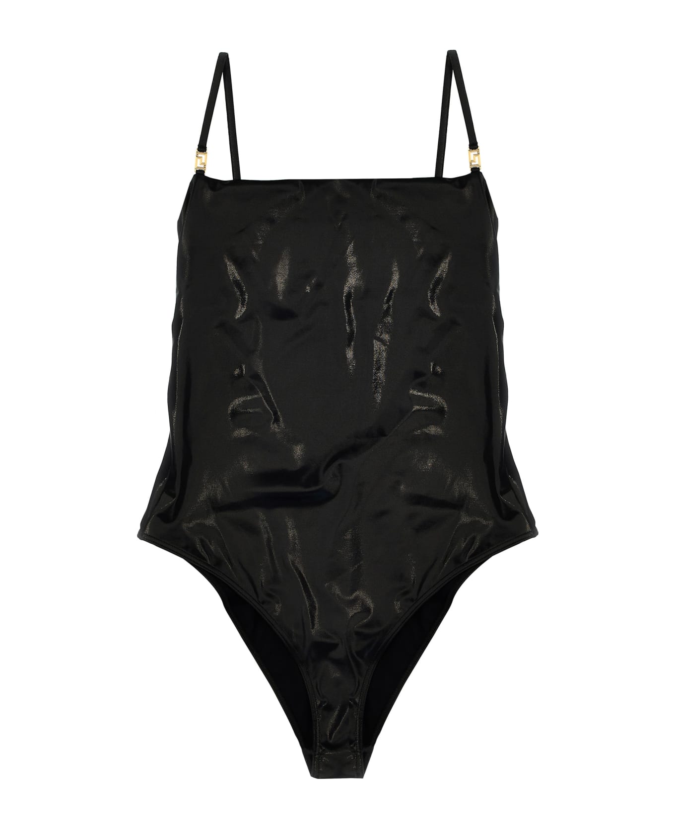 Versace 'greca' One-piece Swimsuit - Black  