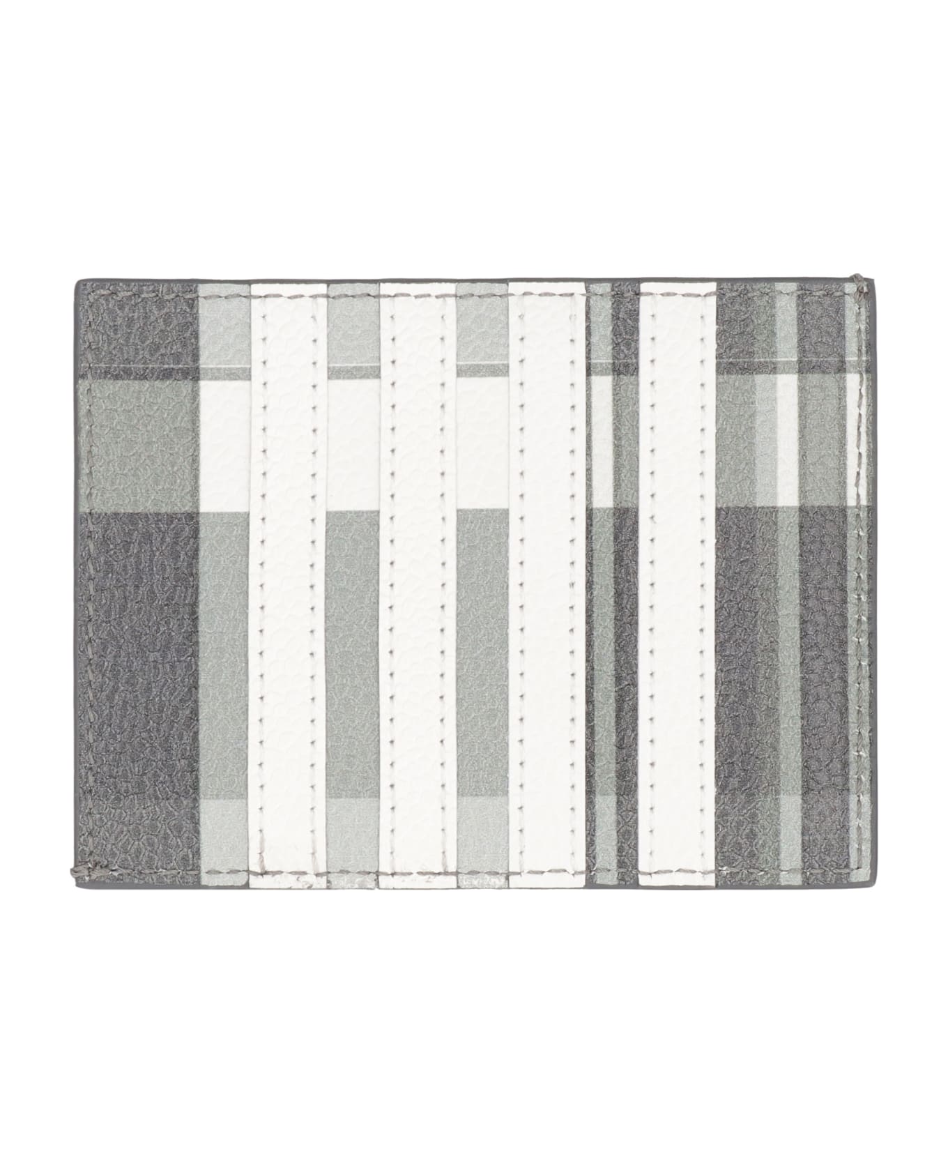 Thom Browne Printed Leather Card Holder - grey