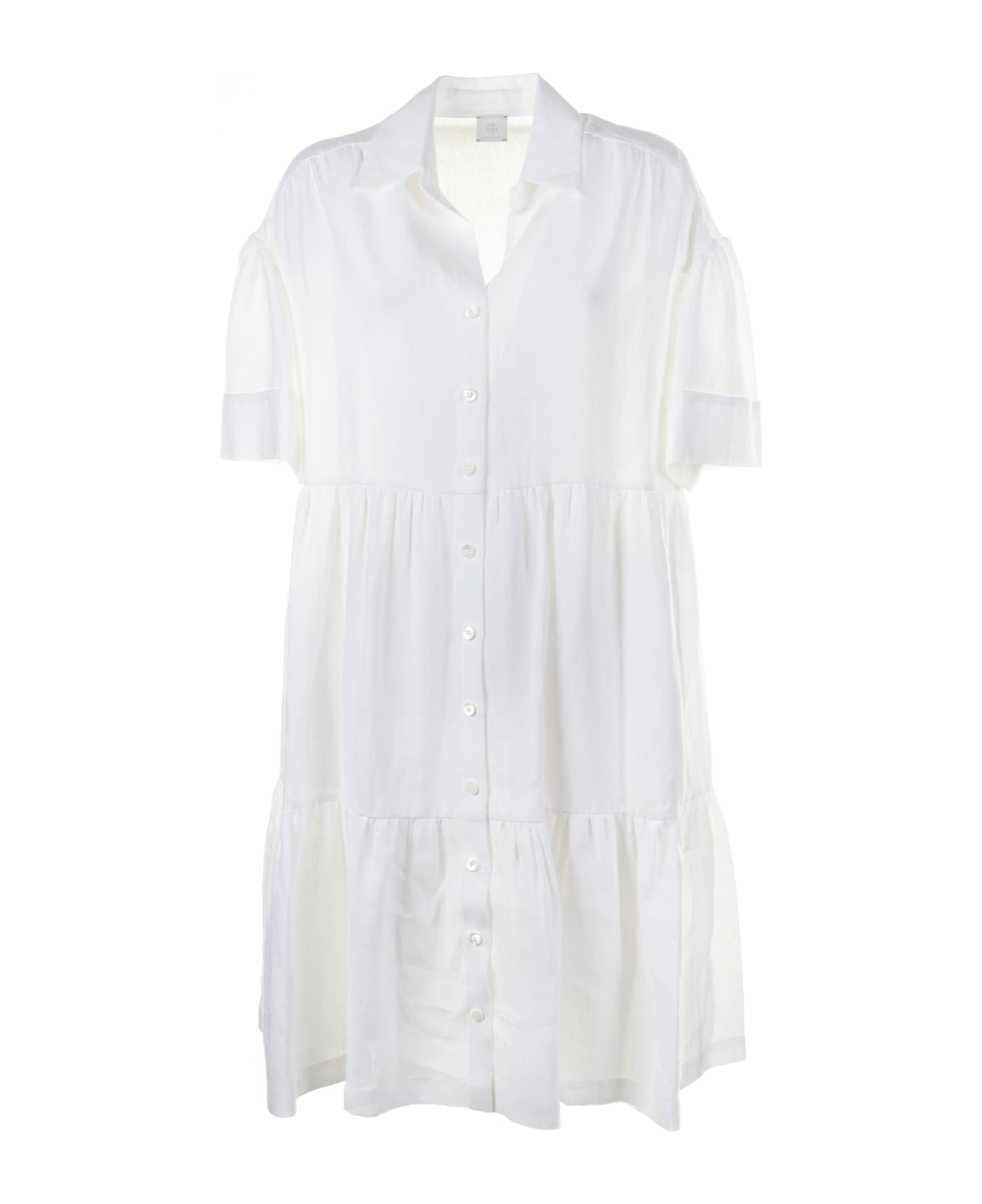 Eleventy White Linen Dress - BIANCO ワンピース＆ドレス