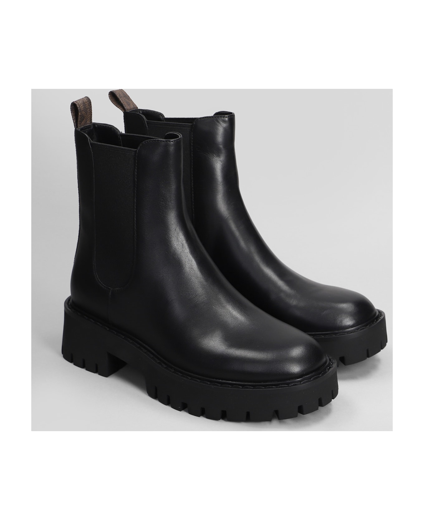 MICHAEL Michael Kors Cowhide Ankle Boots - BROWN, black