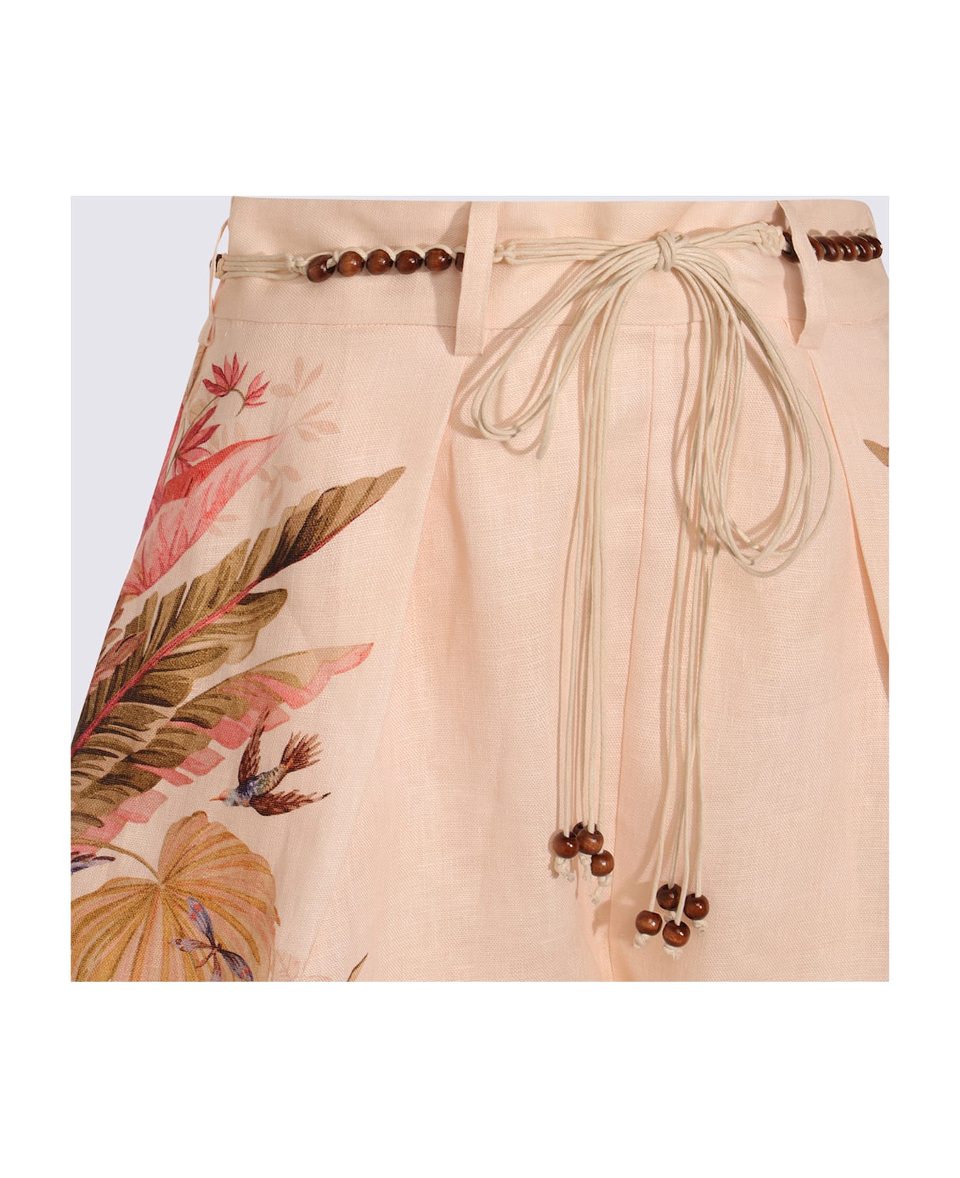Zimmermann Cream Linen Shorts - Beige
