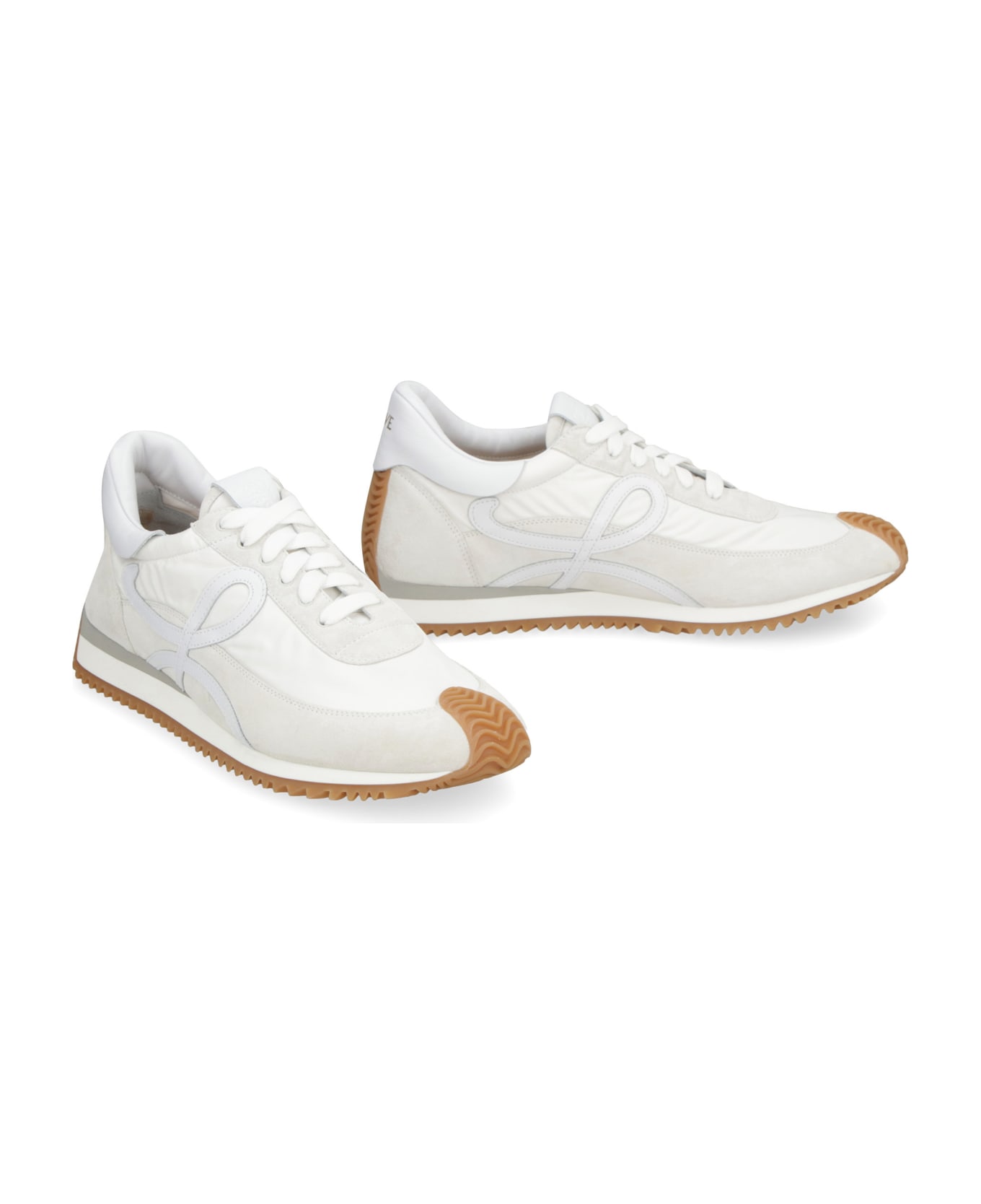 Loewe Flow Runner Nylon And Suede Sneakers - White