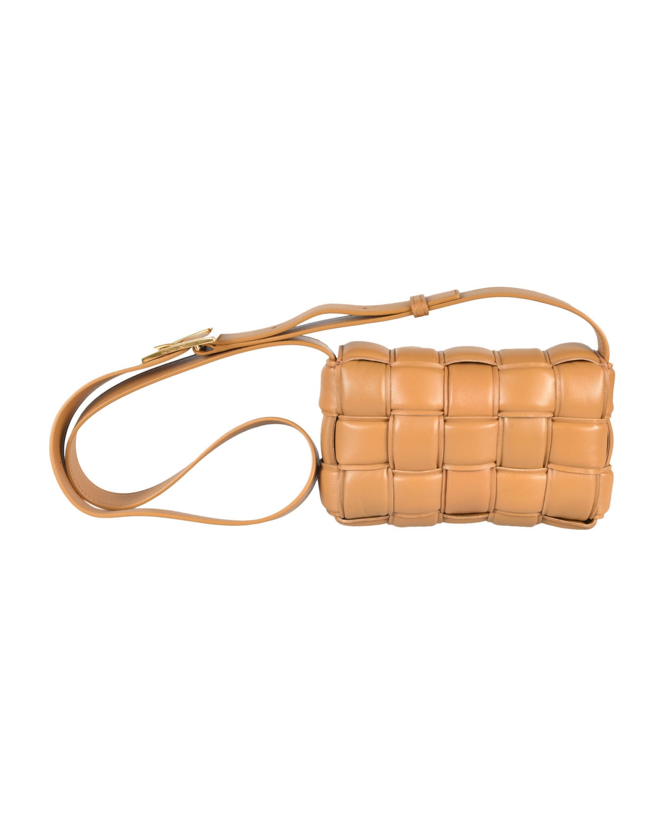 Bottega Veneta Intreccio Shoulder Bag - Camel/Gold