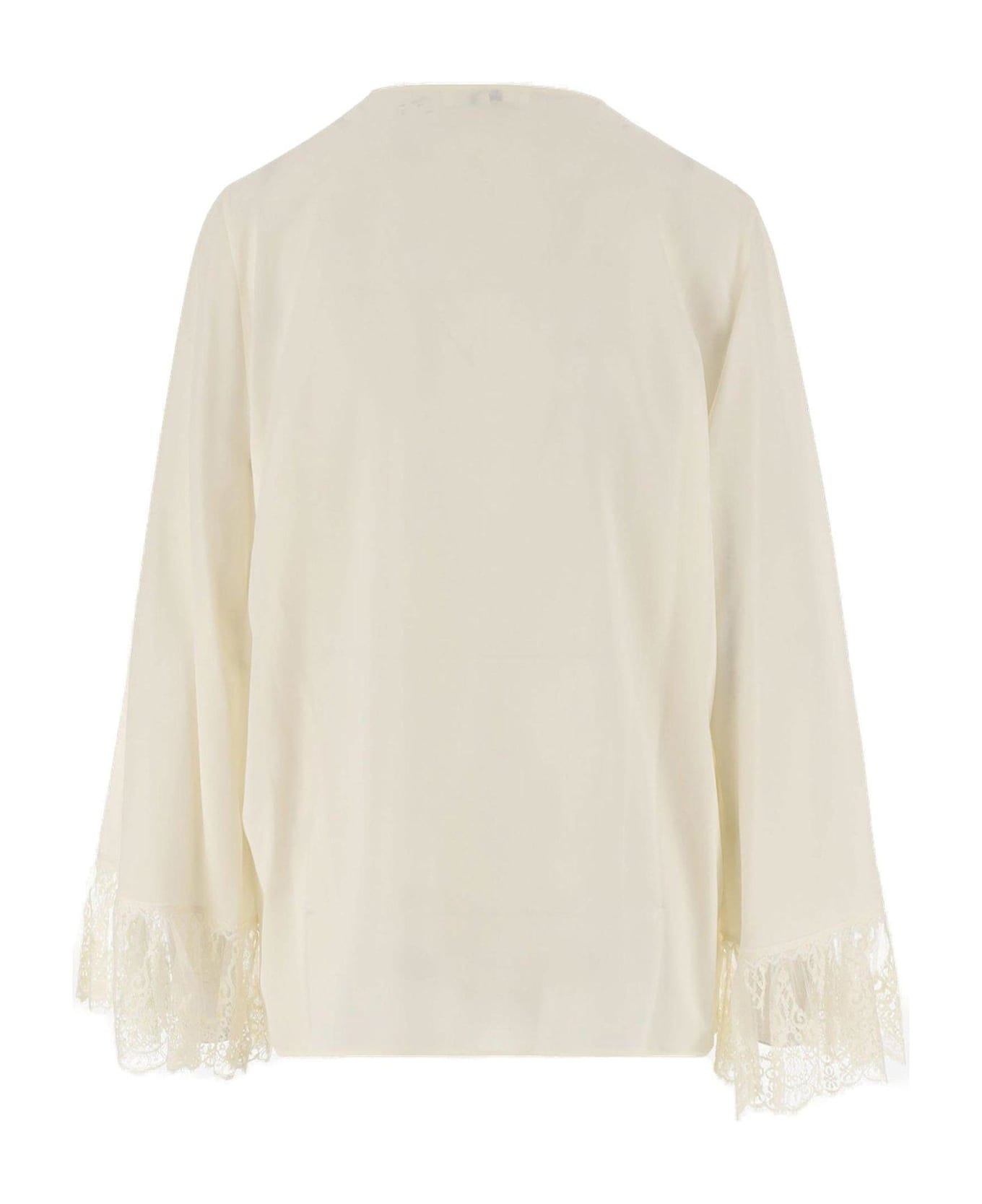 Chloé Collarless Fluid Blouse