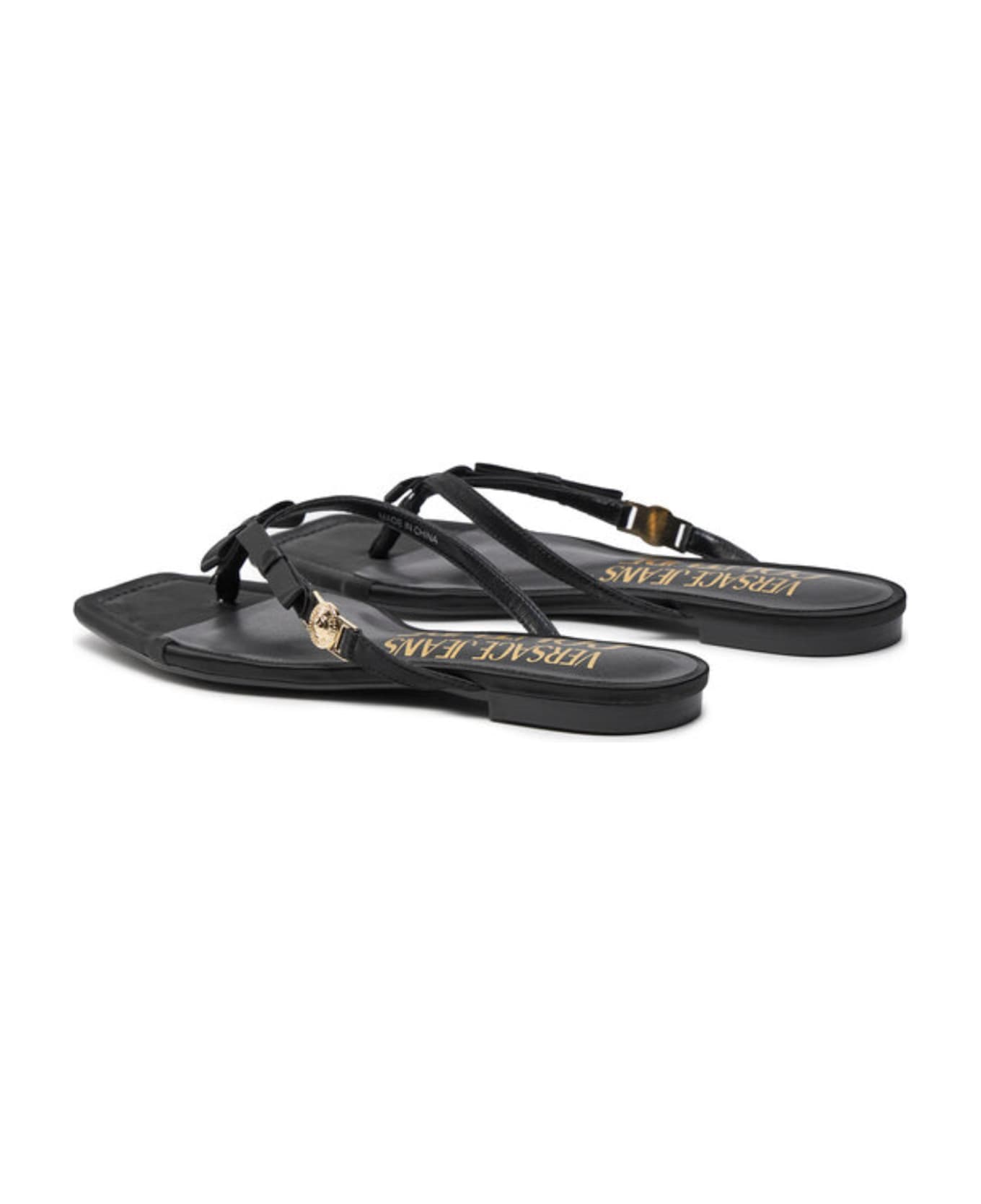 Versace Jeans Couture Flip Flops - Black サンダル