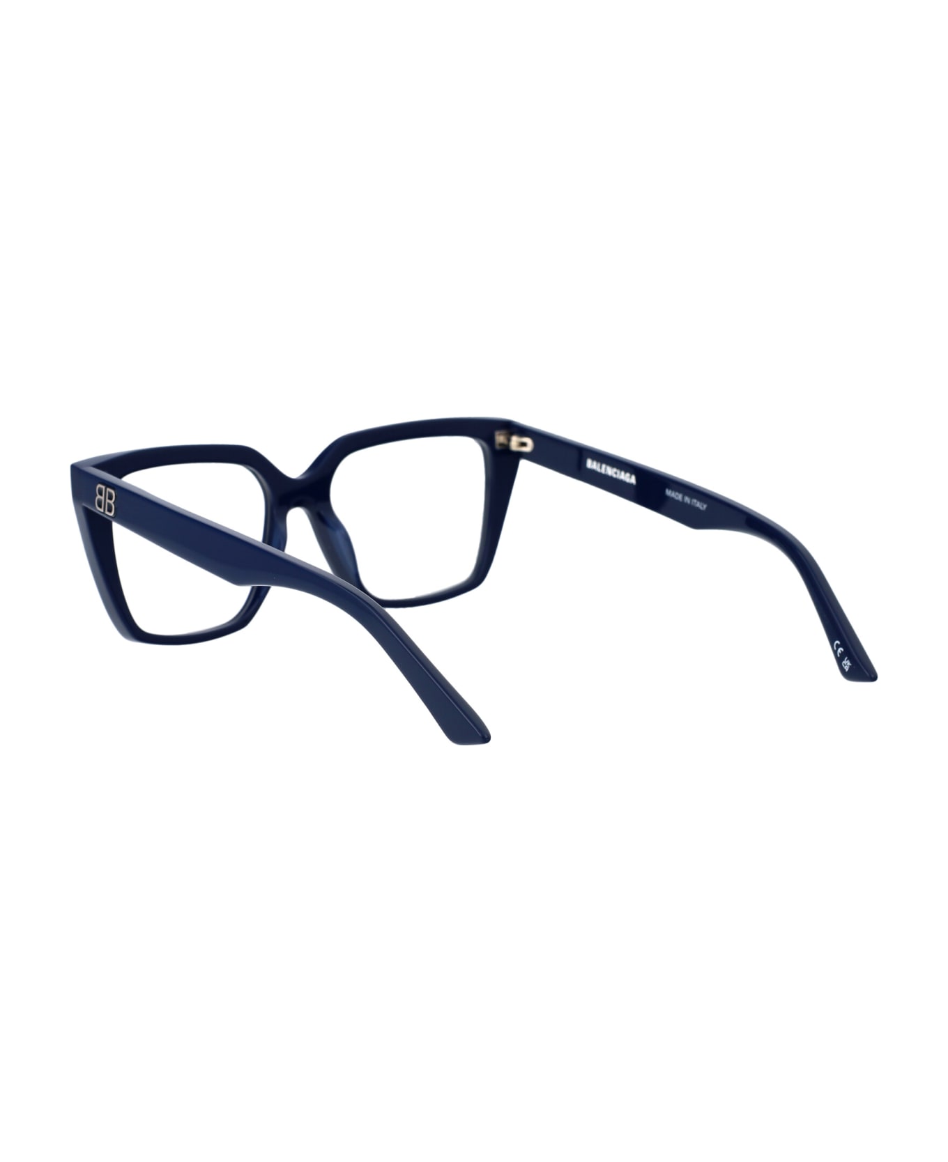 Balenciaga Eyewear Bb0130o Glasses - 010 BLUE BLUE TRANSPARENT