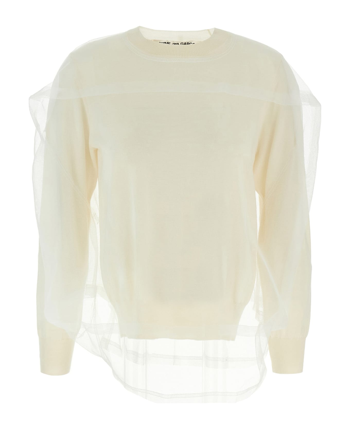 Comme des Garçons Tulle Sweater - White