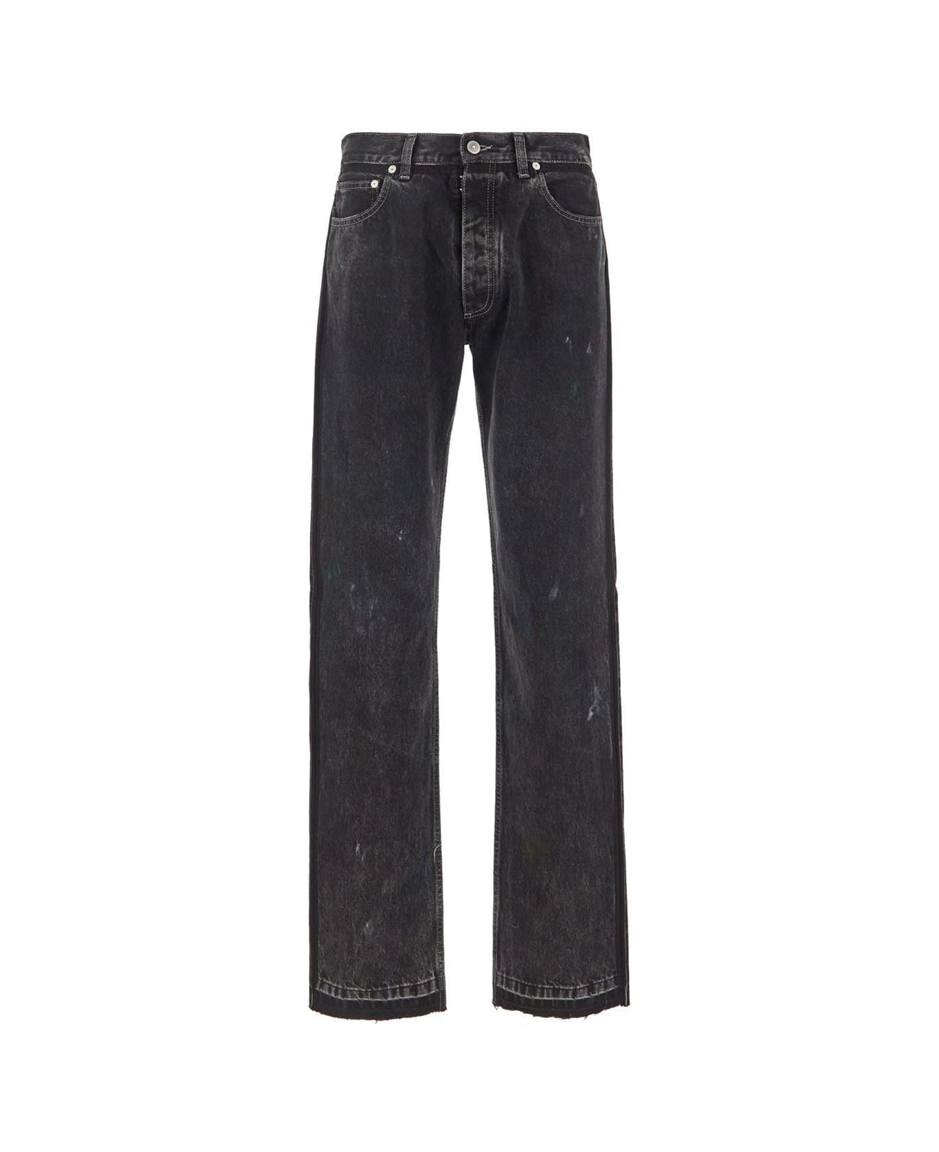 Maison Margiela Black Paint Drip Jeans - Washed black