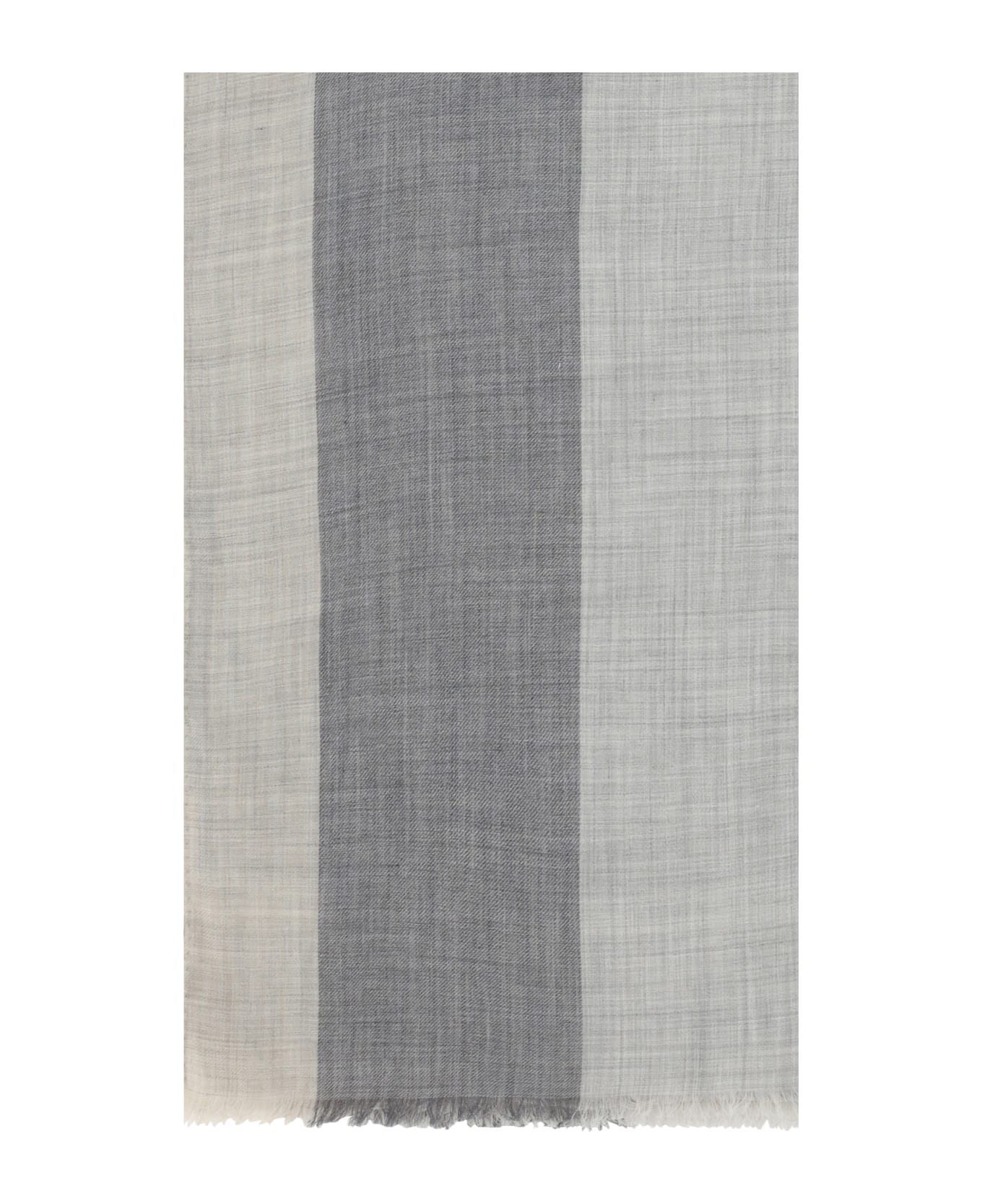 Brunello Cucinelli Scarf - Ciottolo+grigio+sabbia スカーフ