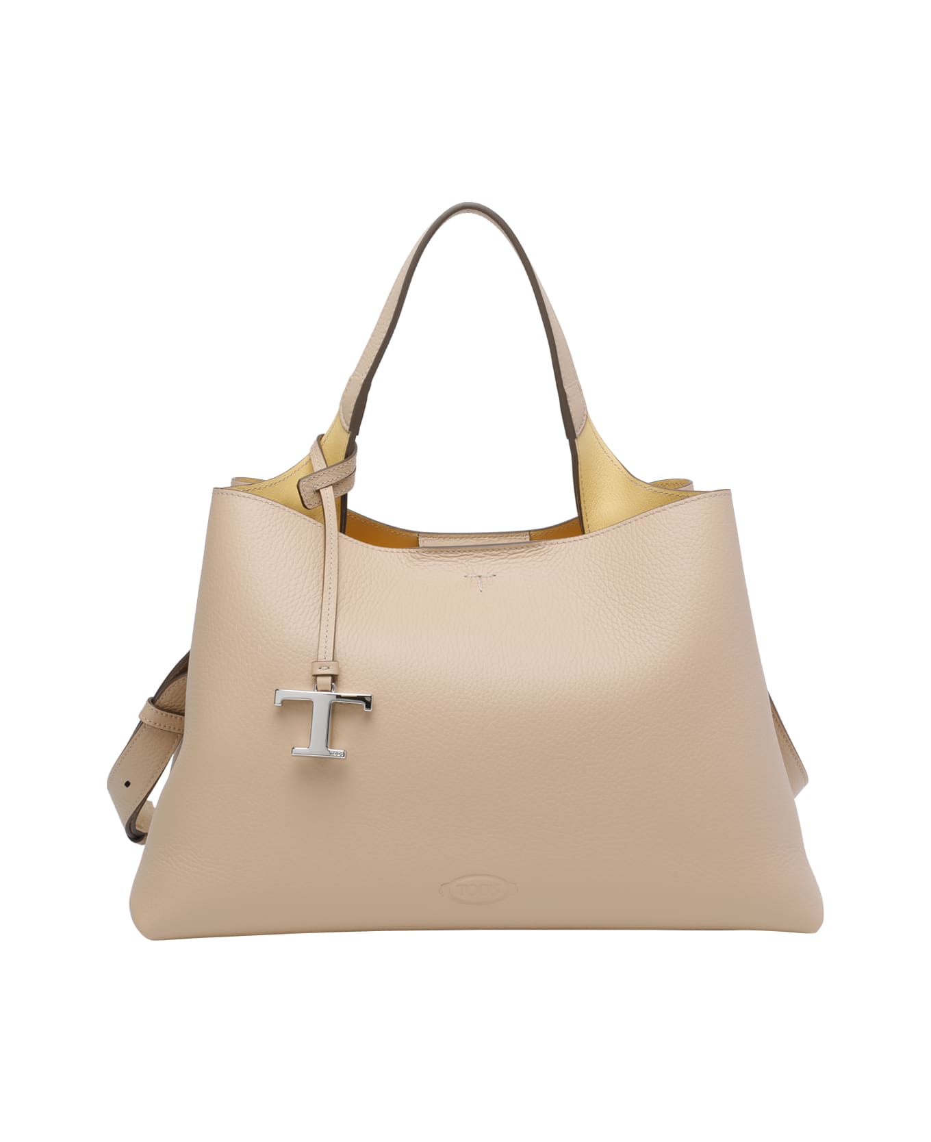 Tod's Medium Leather Handbag - Beige
