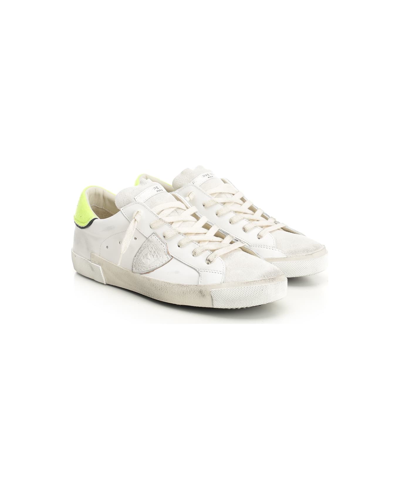 Philippe Model 'prsx' Sneakers - WHITE/YELLOW