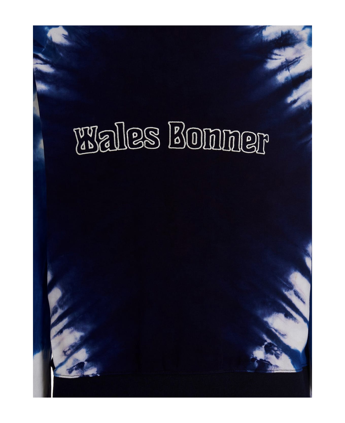 Wales Bonner Logo Embroidery Tie Dye Sweatshirt - Blue