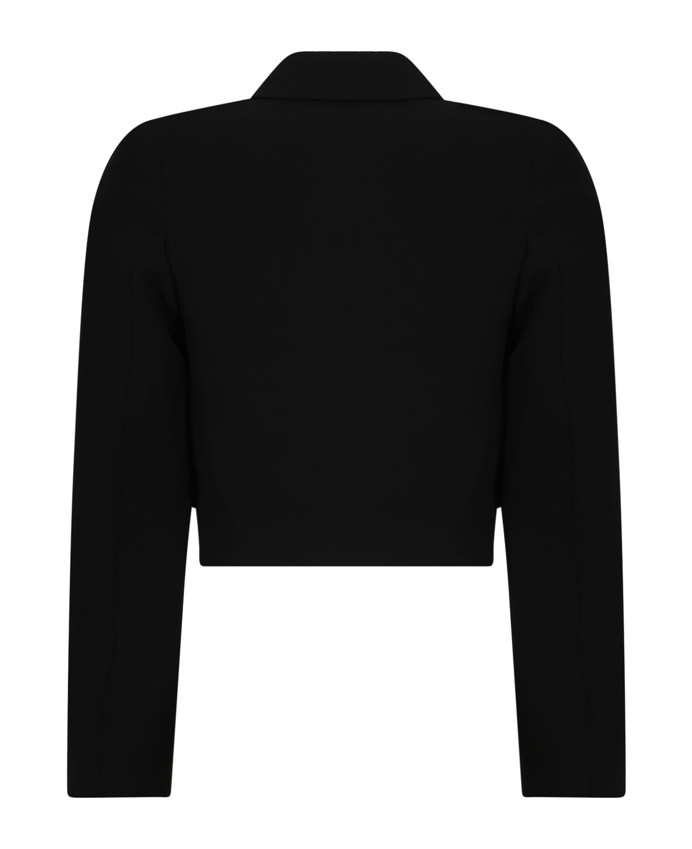 MSGM Black Jacket For Girl With Logo - Black