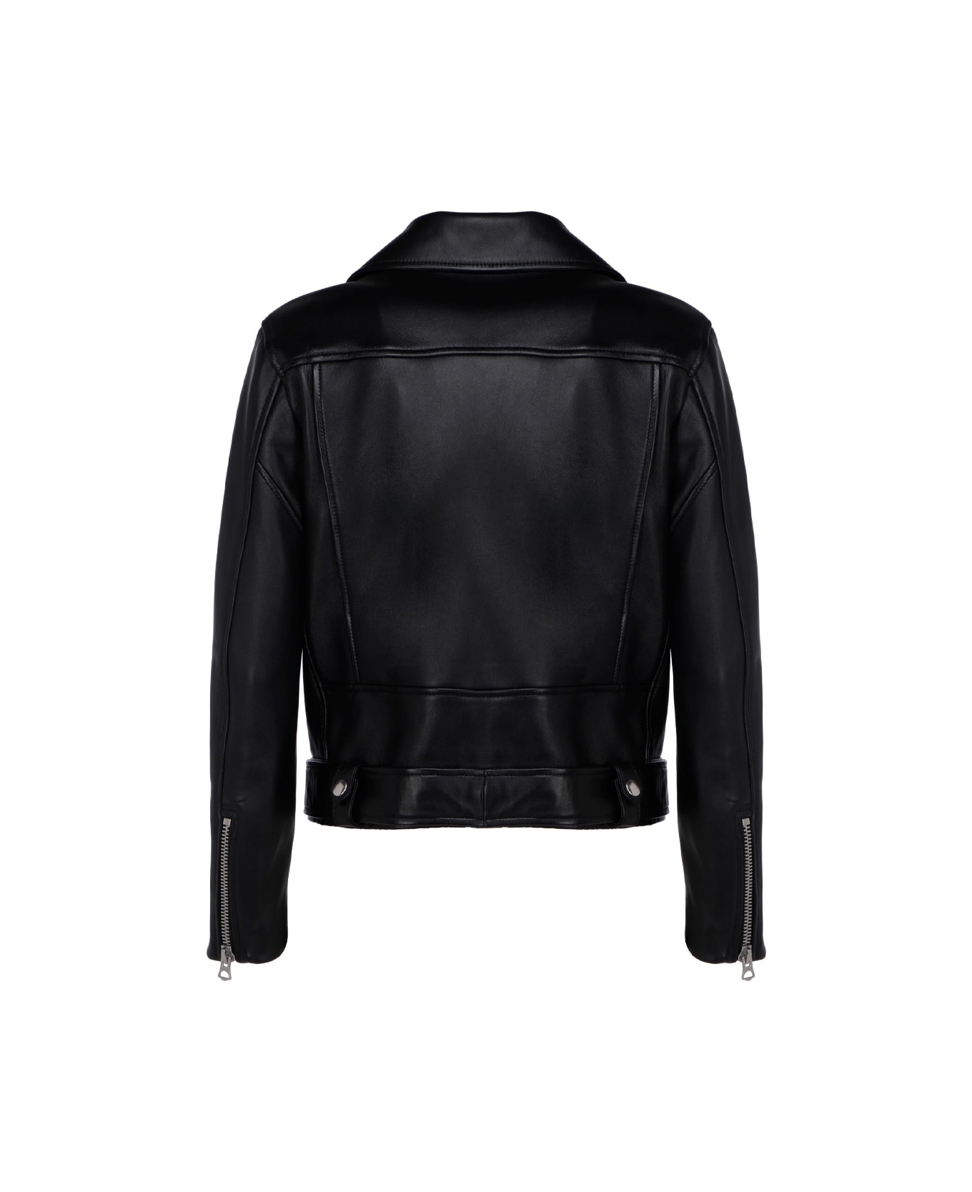 Acne Studios Classic Leather Biker Jacket - Black