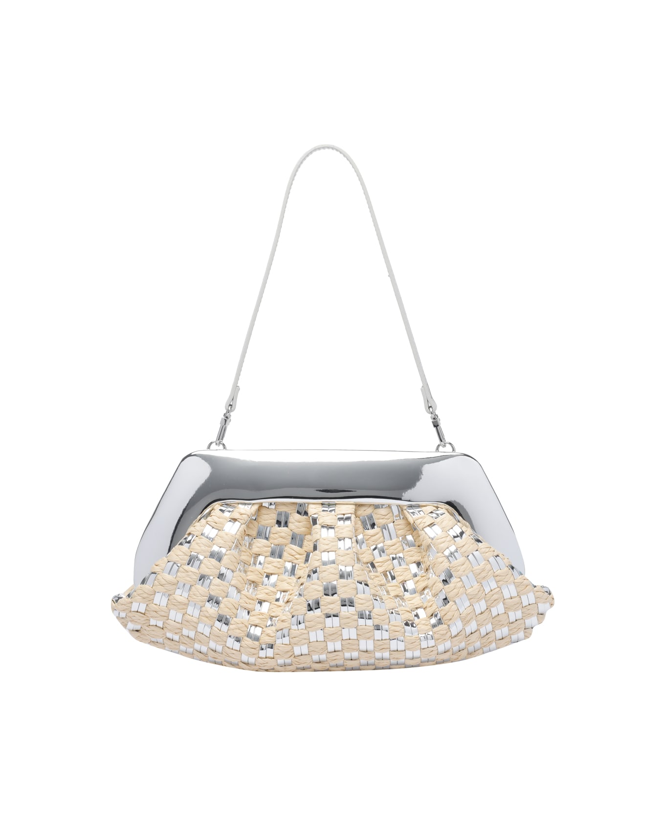 THEMOIRè Micro Emera Weaved Handbag - Silver