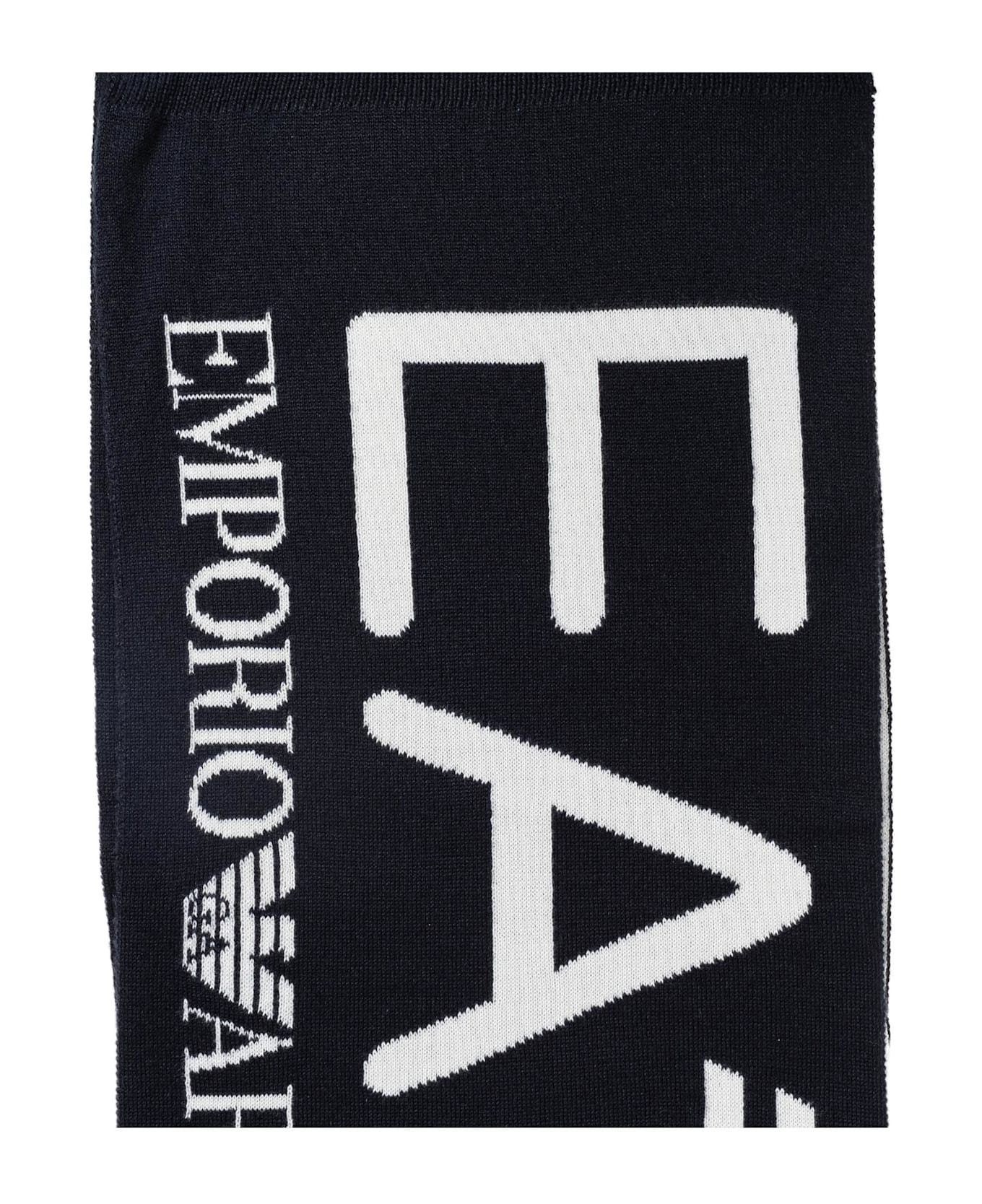 EA7 Emporio Armani Scarf With Logo - Blue