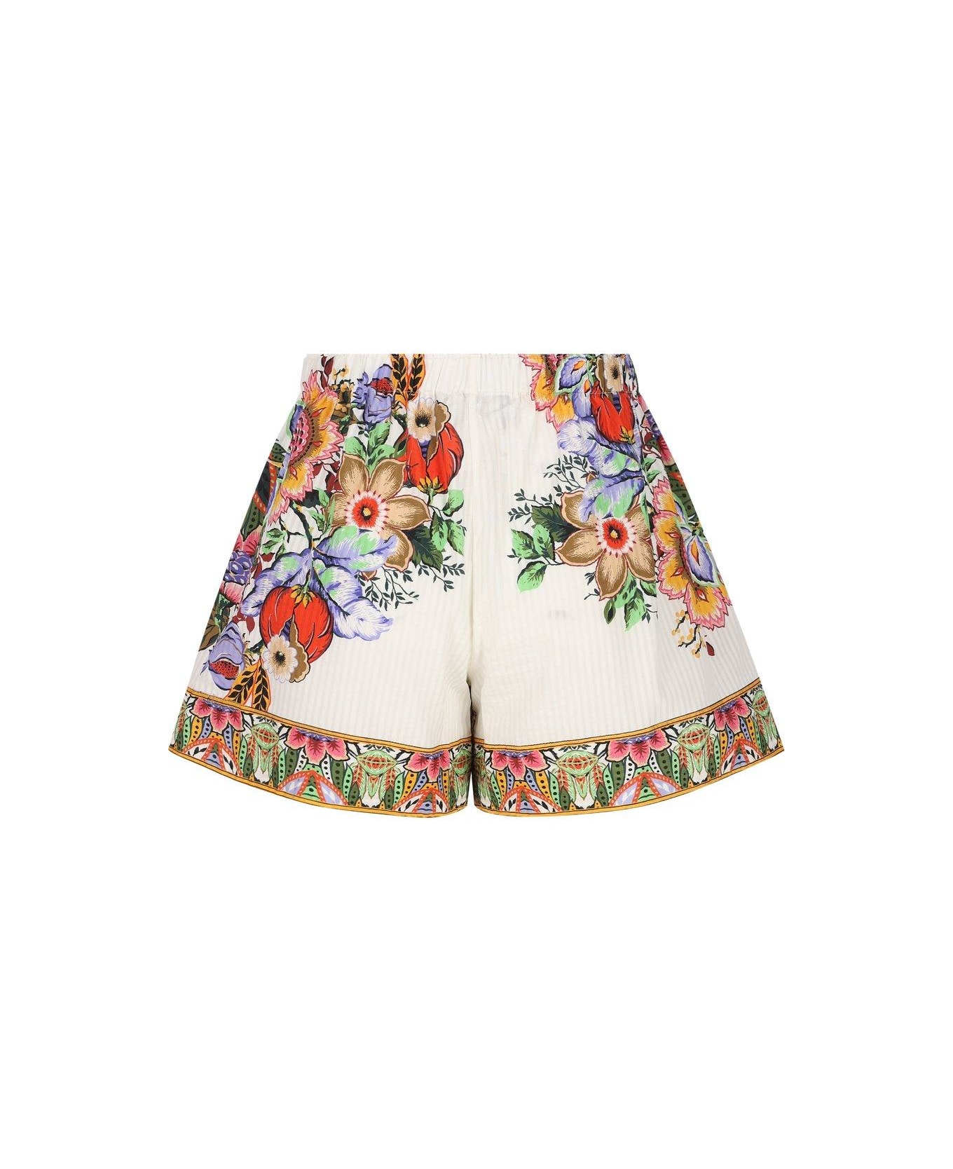 Etro Floral Printed Elasticated Waist Shorts