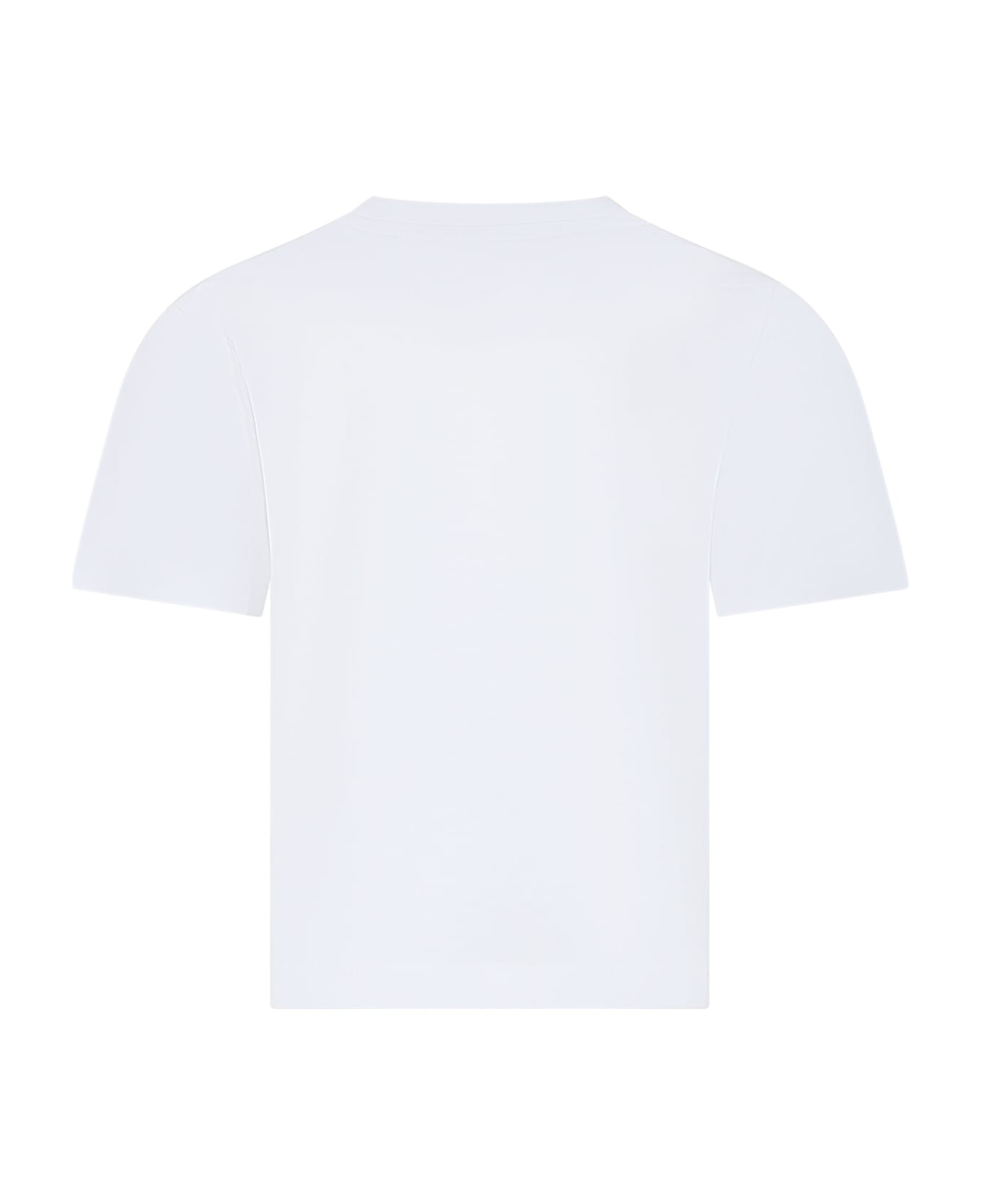 Little Marc Jacobs White T-shirt For Kids With Logo - Bianco Nero