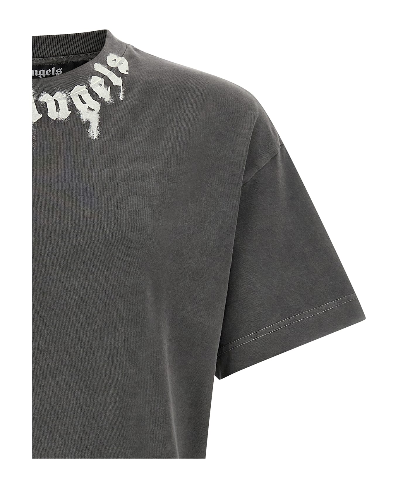 Palm Angels Logo Print T-shirt - Gray シャツ