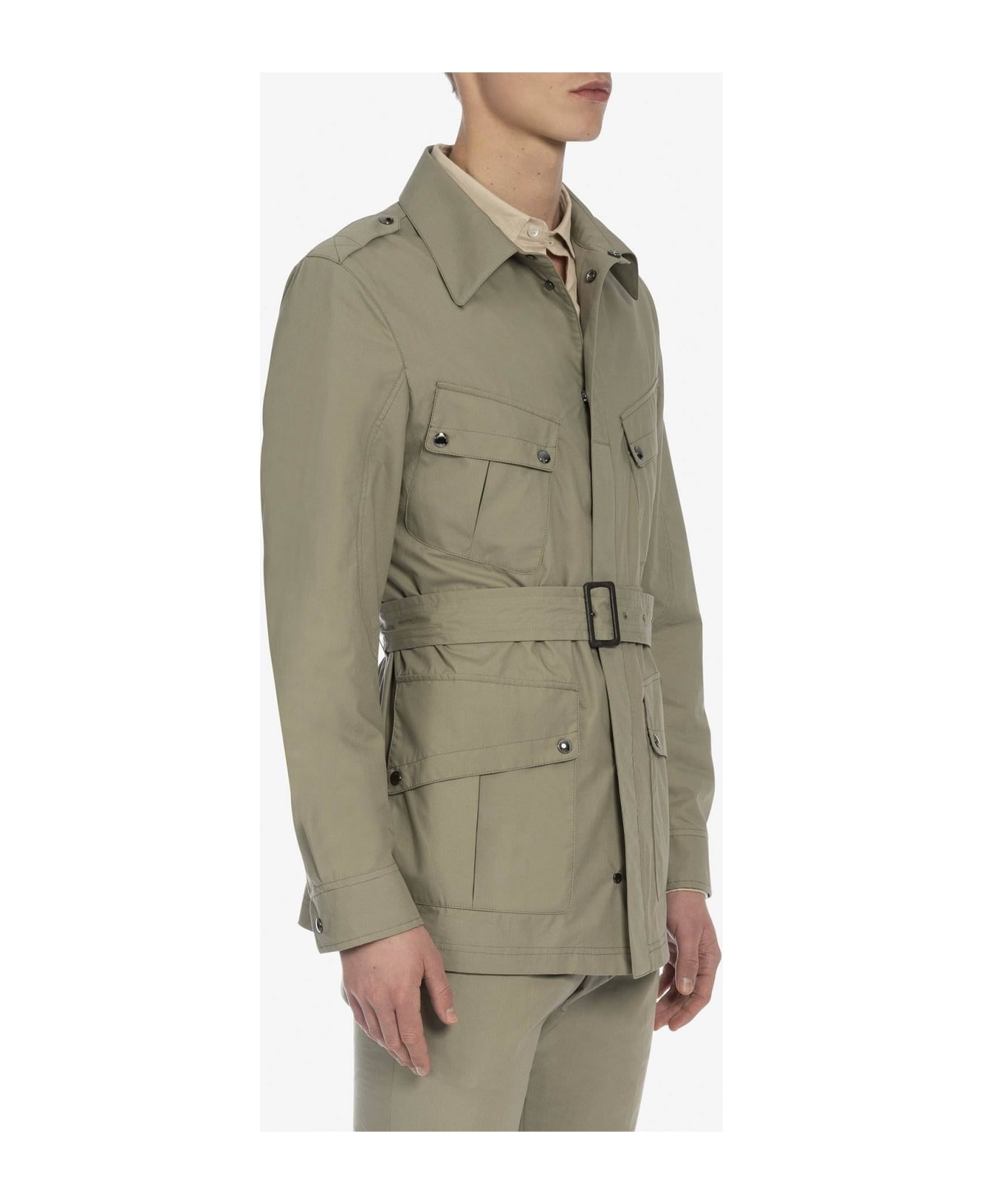 Larusmiani Merzouga Safari Jacket Blazer - Sage Green