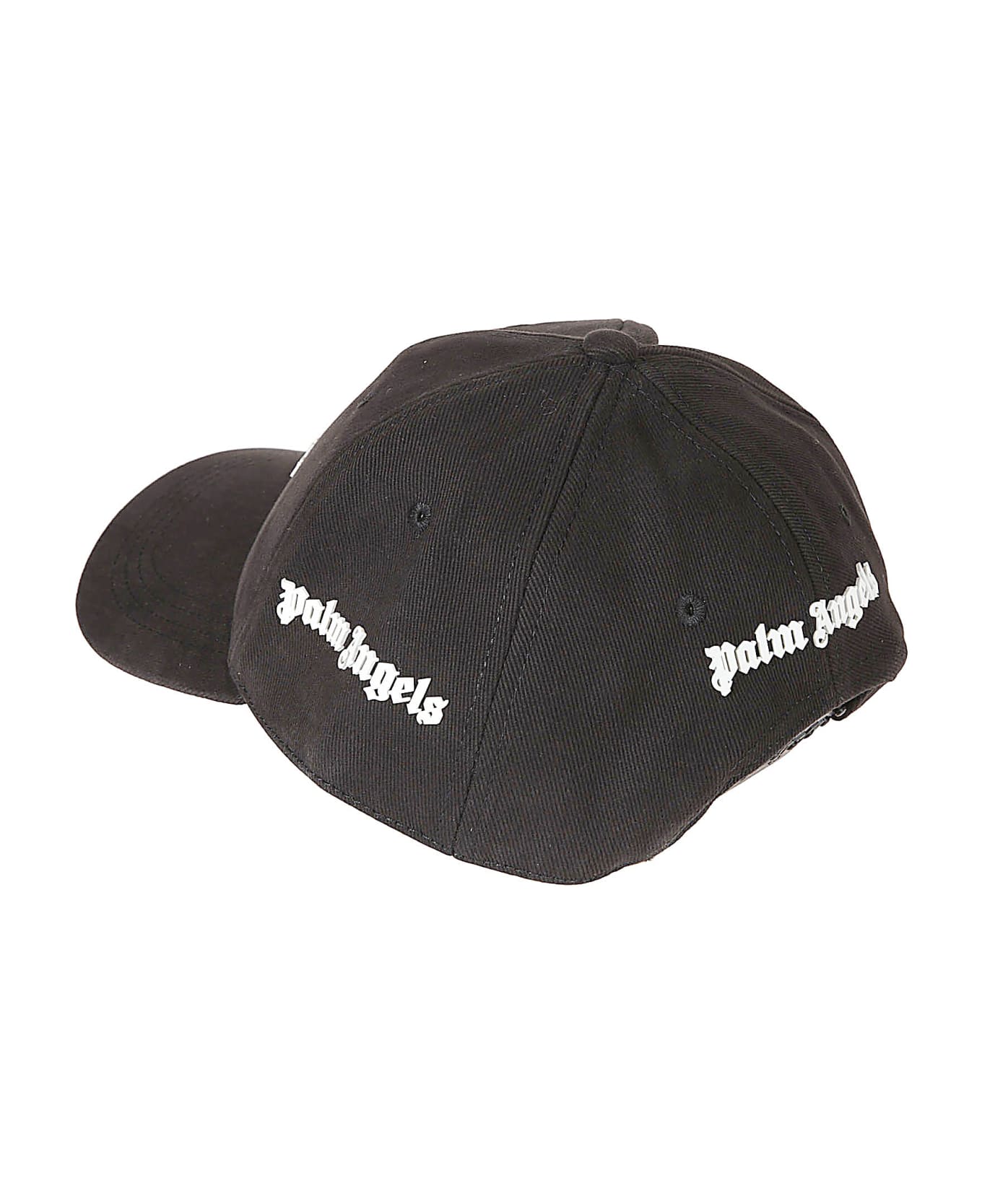Palm Angels Logo Cap - Black/White 帽子