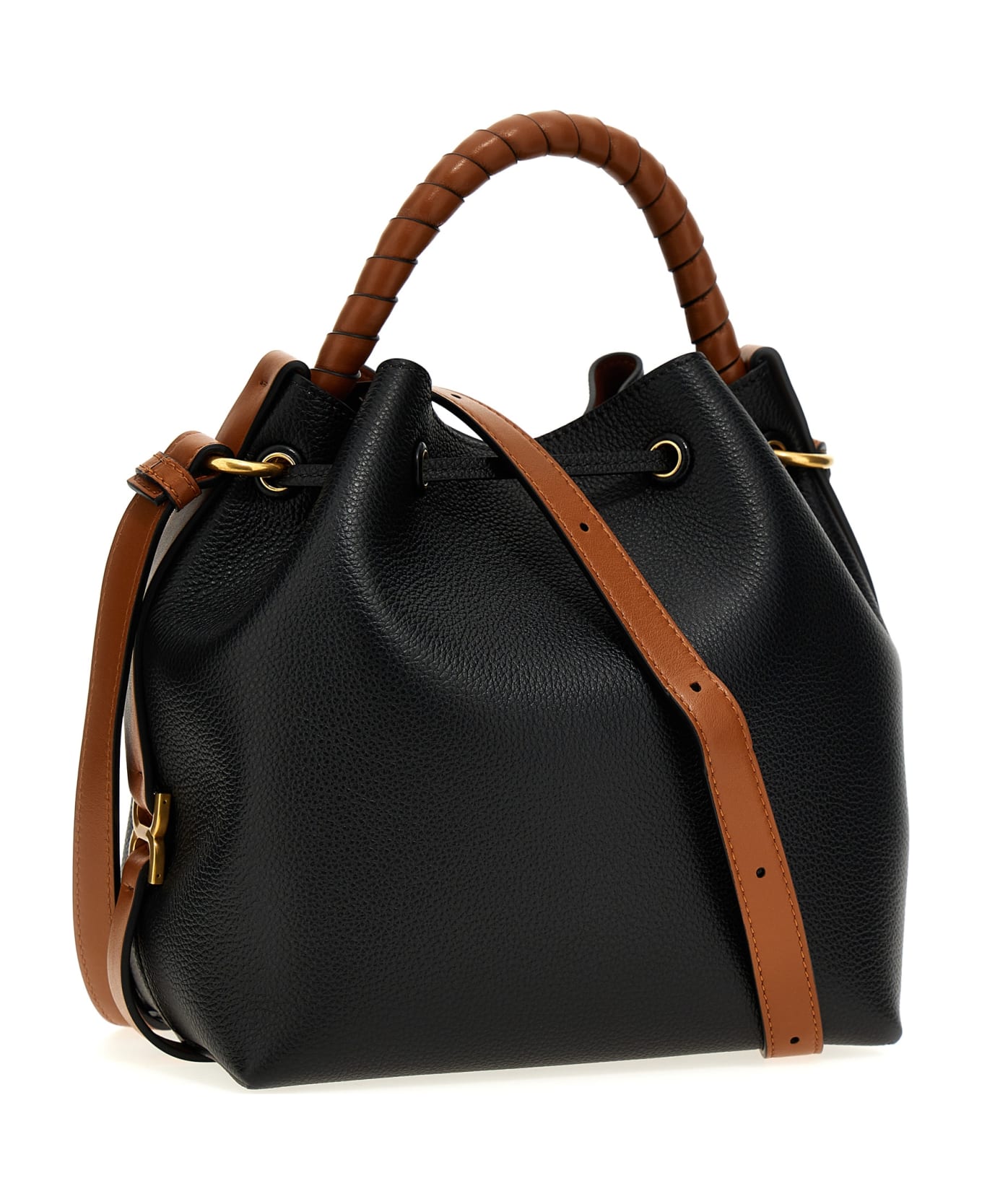 Chloé Leather Bucket Bag - Black  