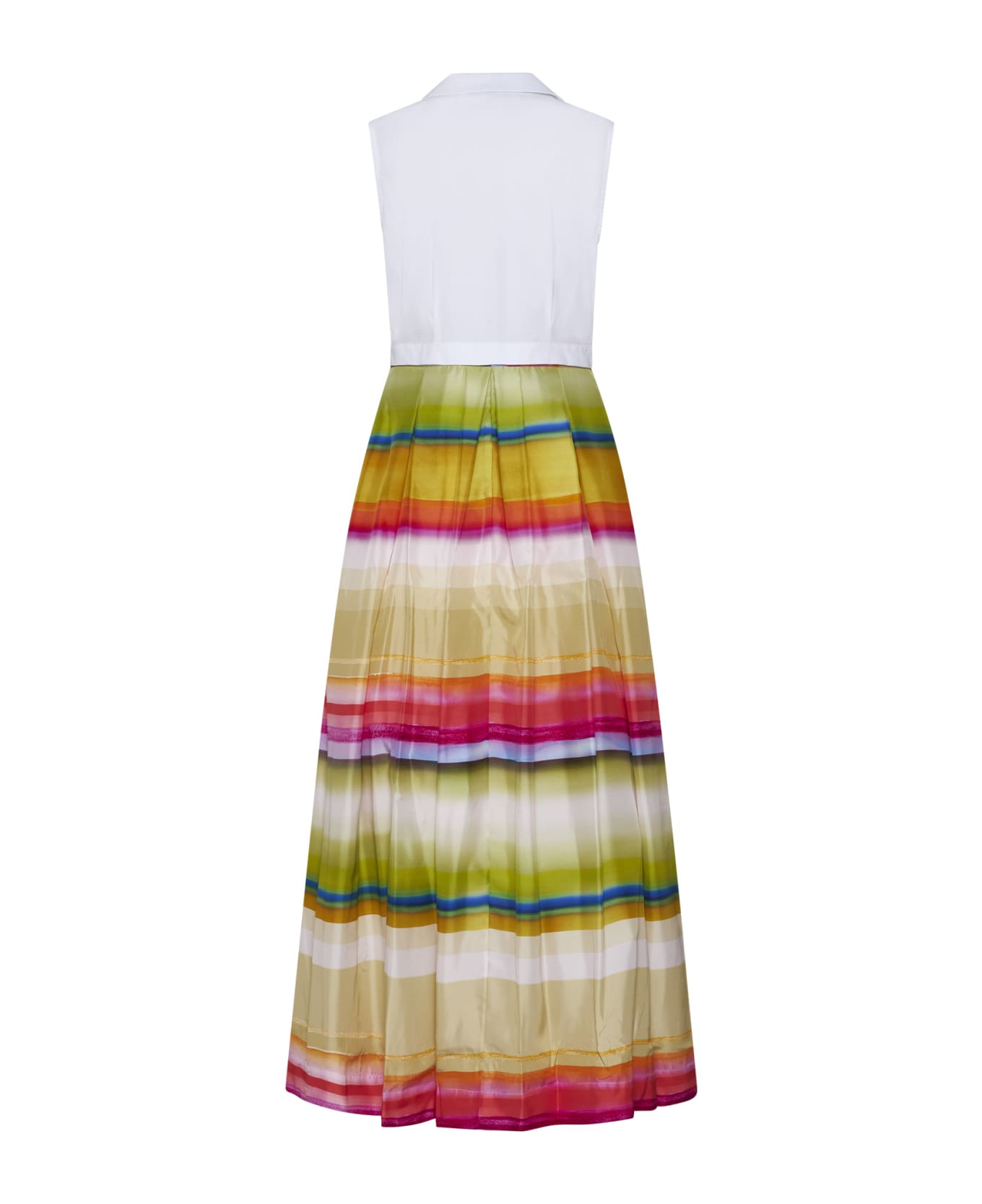 Sara Roka Dress - Bianco multicolor
