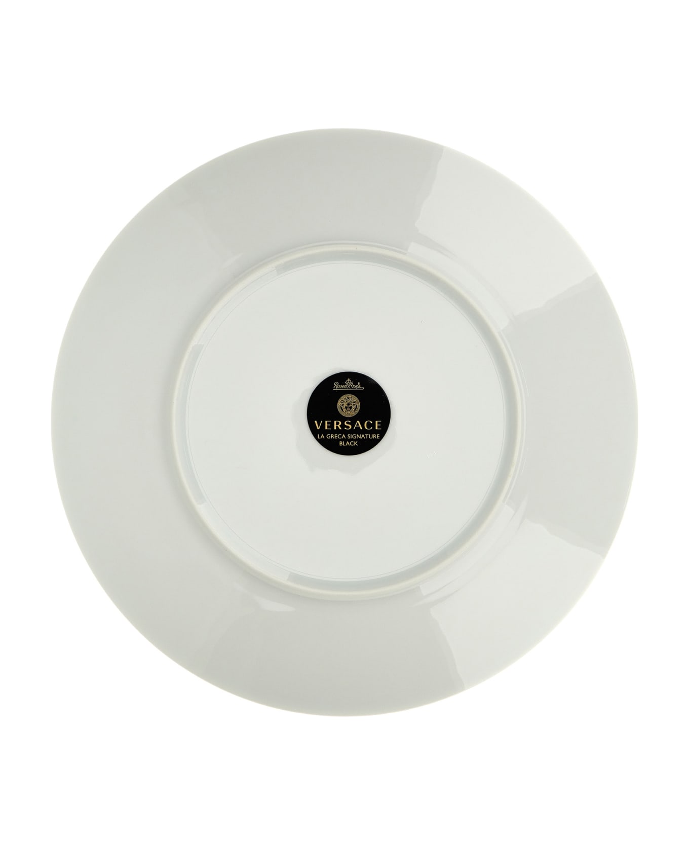 Versace 'la Greca' Placeholder Plate - White/Black