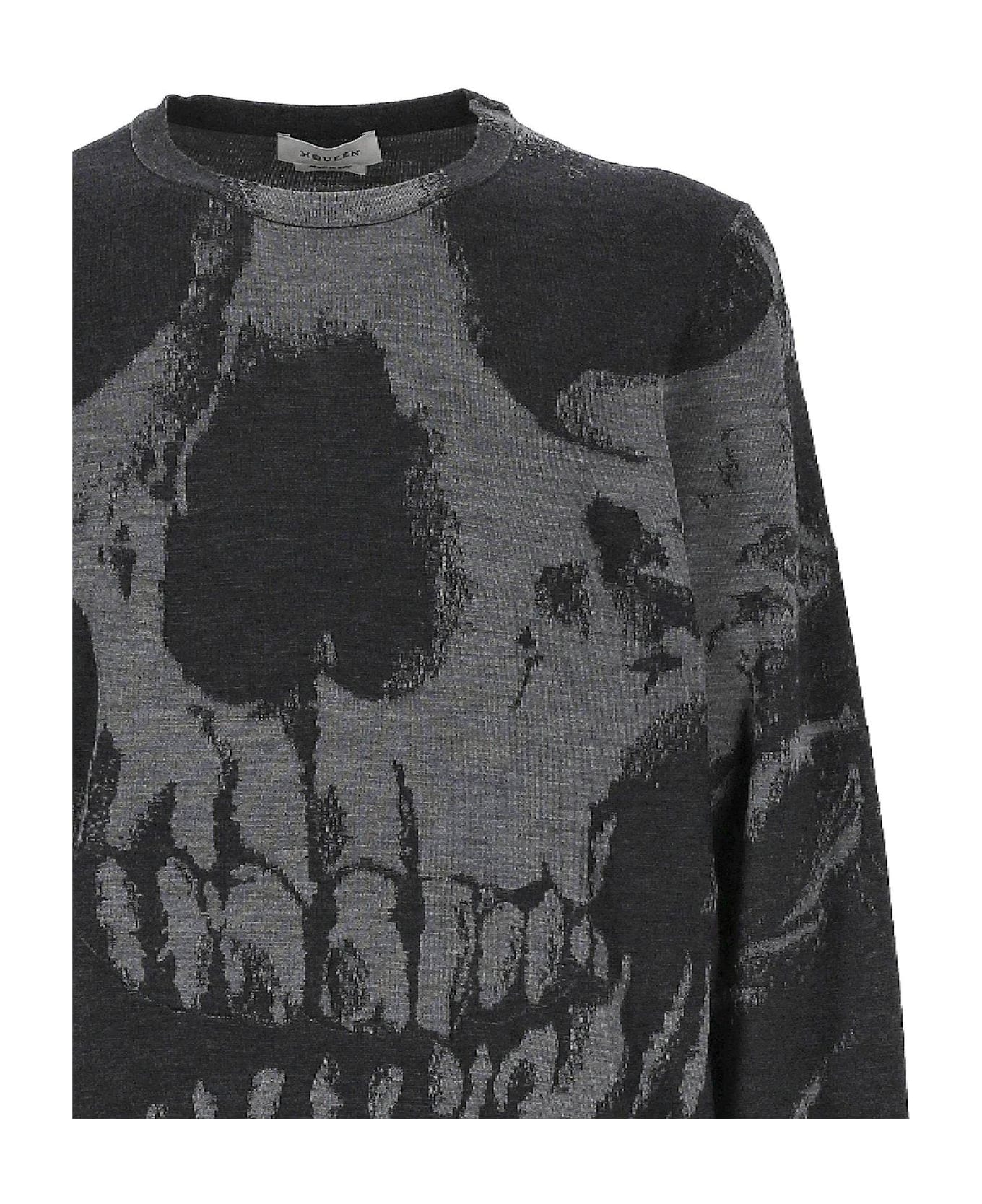 Alexander McQueen Skull Crewneck Jumper - Grey