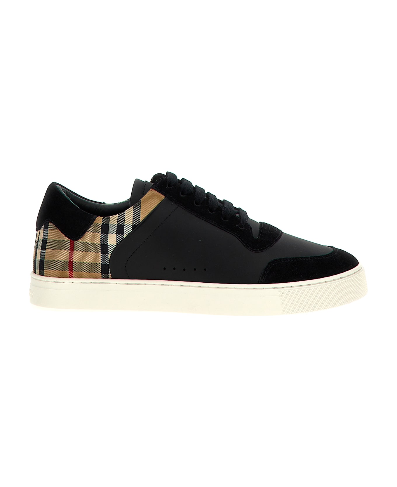 Burberry Check Insert Sneakers - Black  