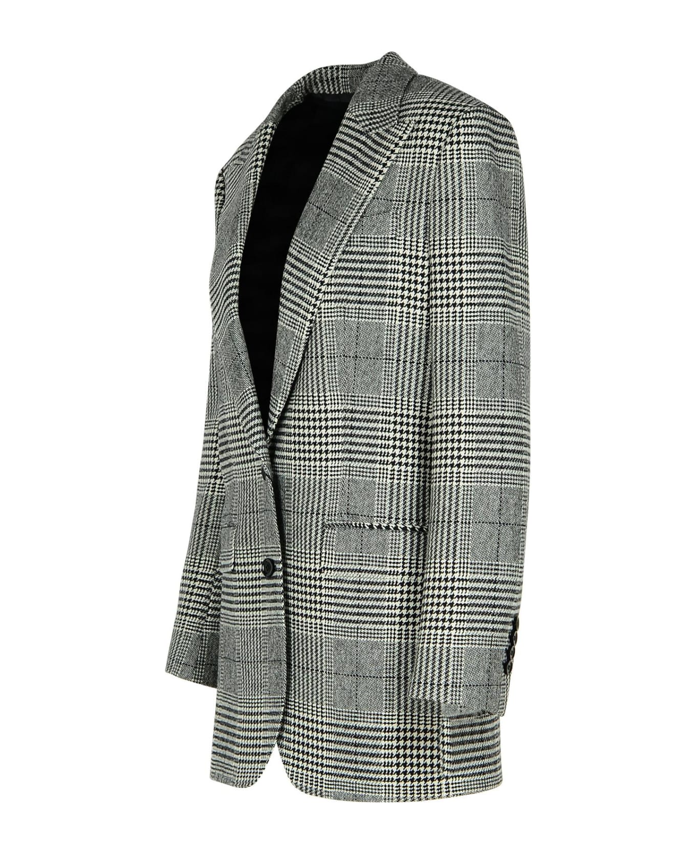 Dolce 
Gabbana Grey Virgin Wool Blend Blazer - Black