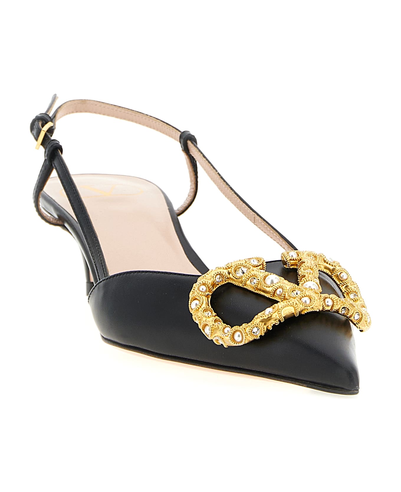 Valentino Garavani Slingback Valentino Garavani Vlogo Signature - Black  