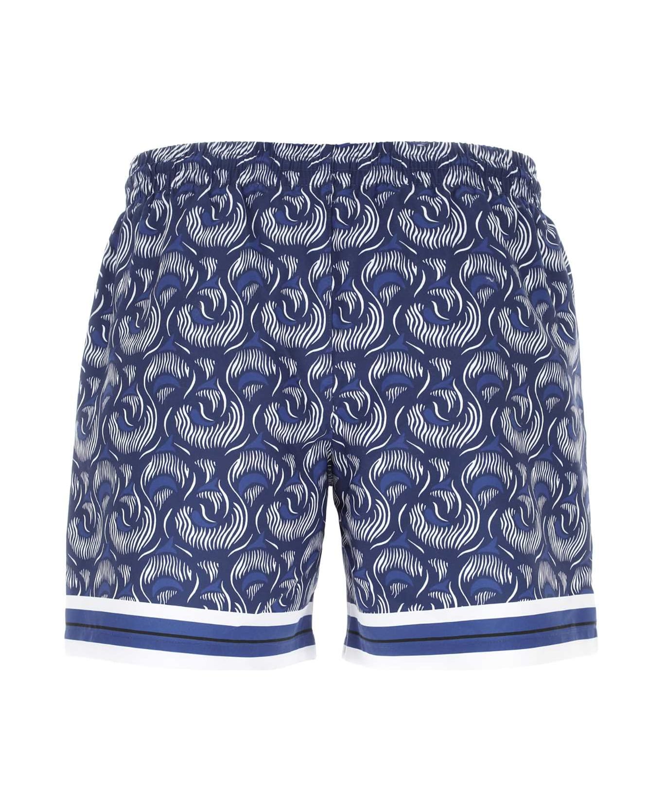 Dries Van Noten Printed Nylon Bermuda Shorts - DESSIN A