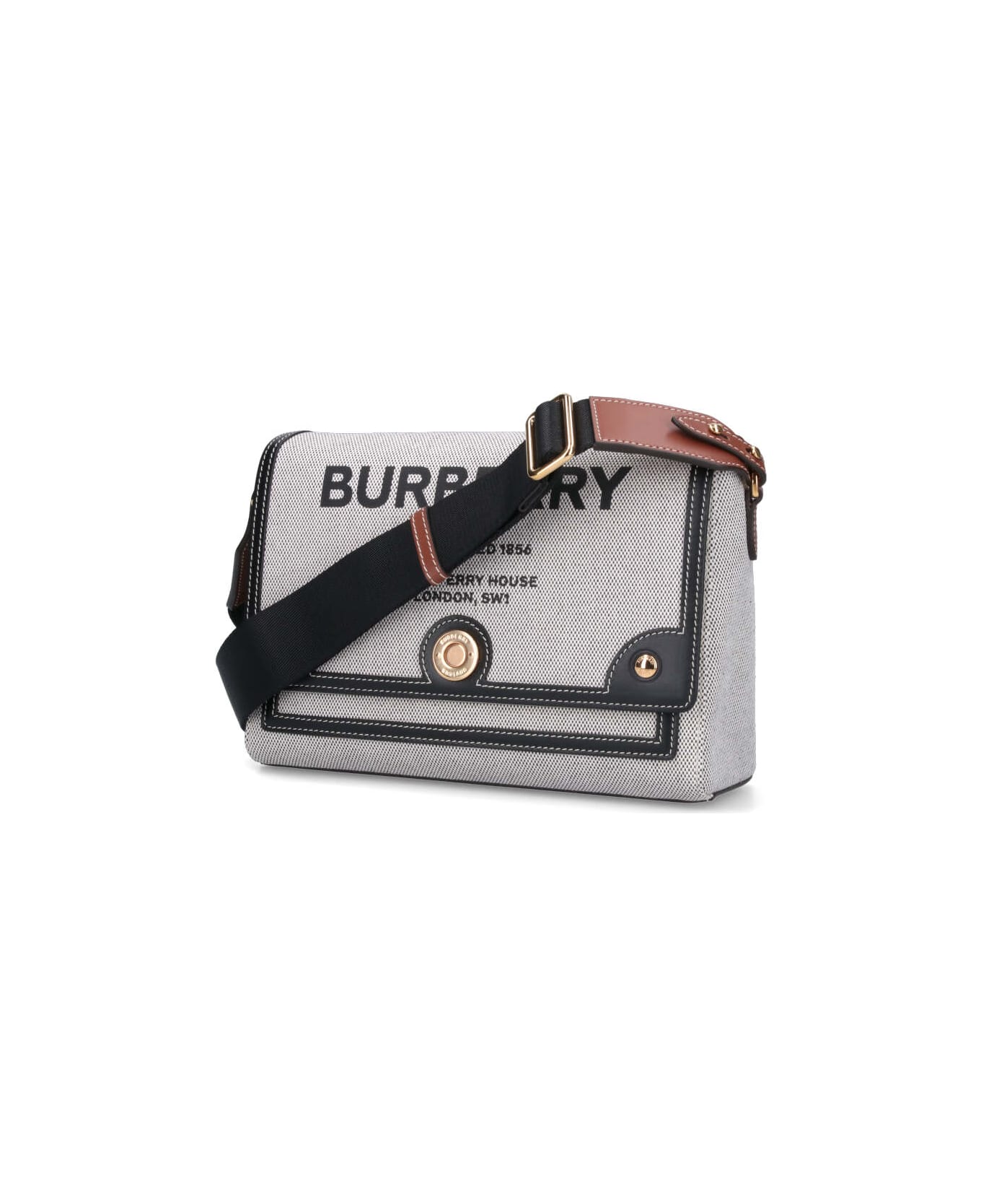 Burberry - horseferry Note Shoulder Bag - Gray
