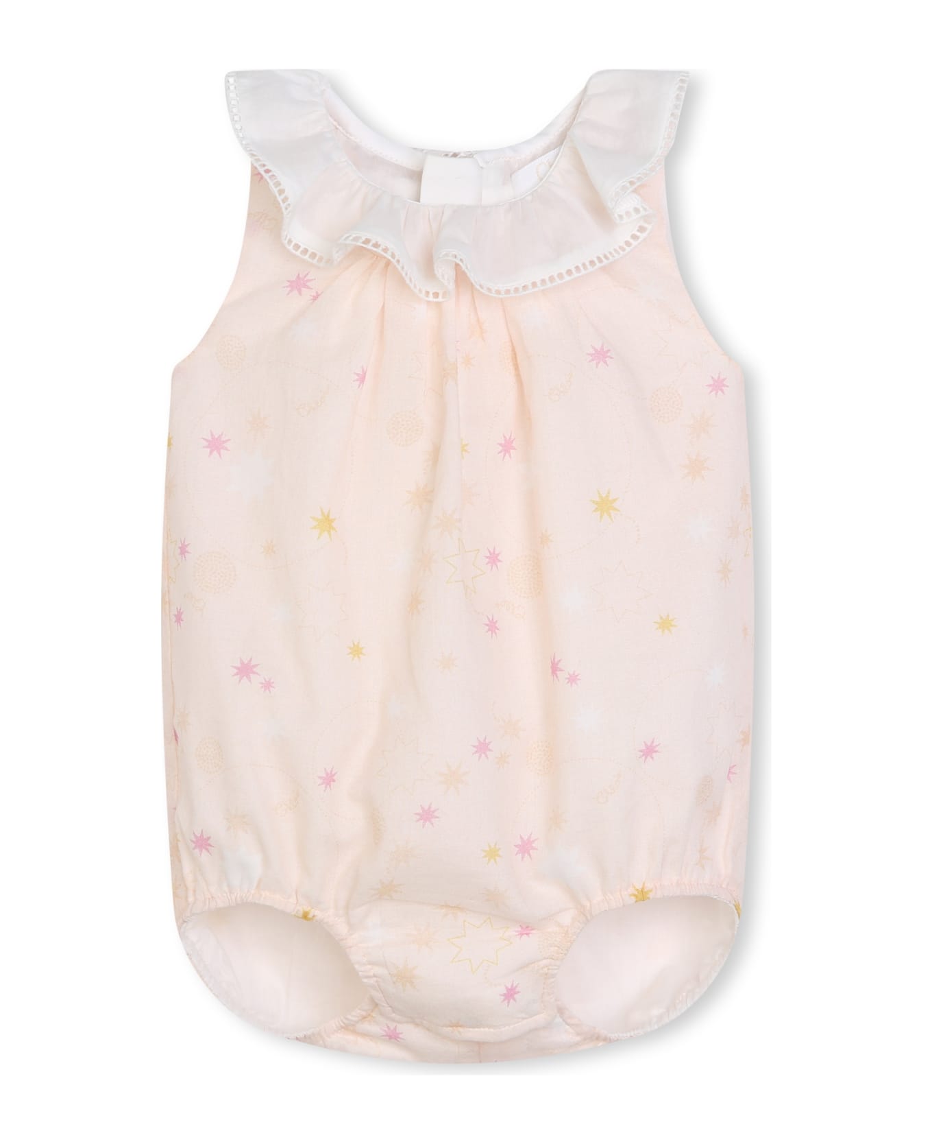 Chloé Bodysuit With Ruffles - Pink ボディスーツ＆セットアップ