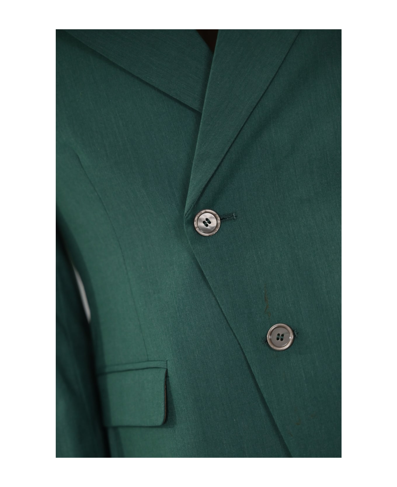 Daniele Alessandrini Single-breasted Suit With Oblique Closure - Verde スーツ