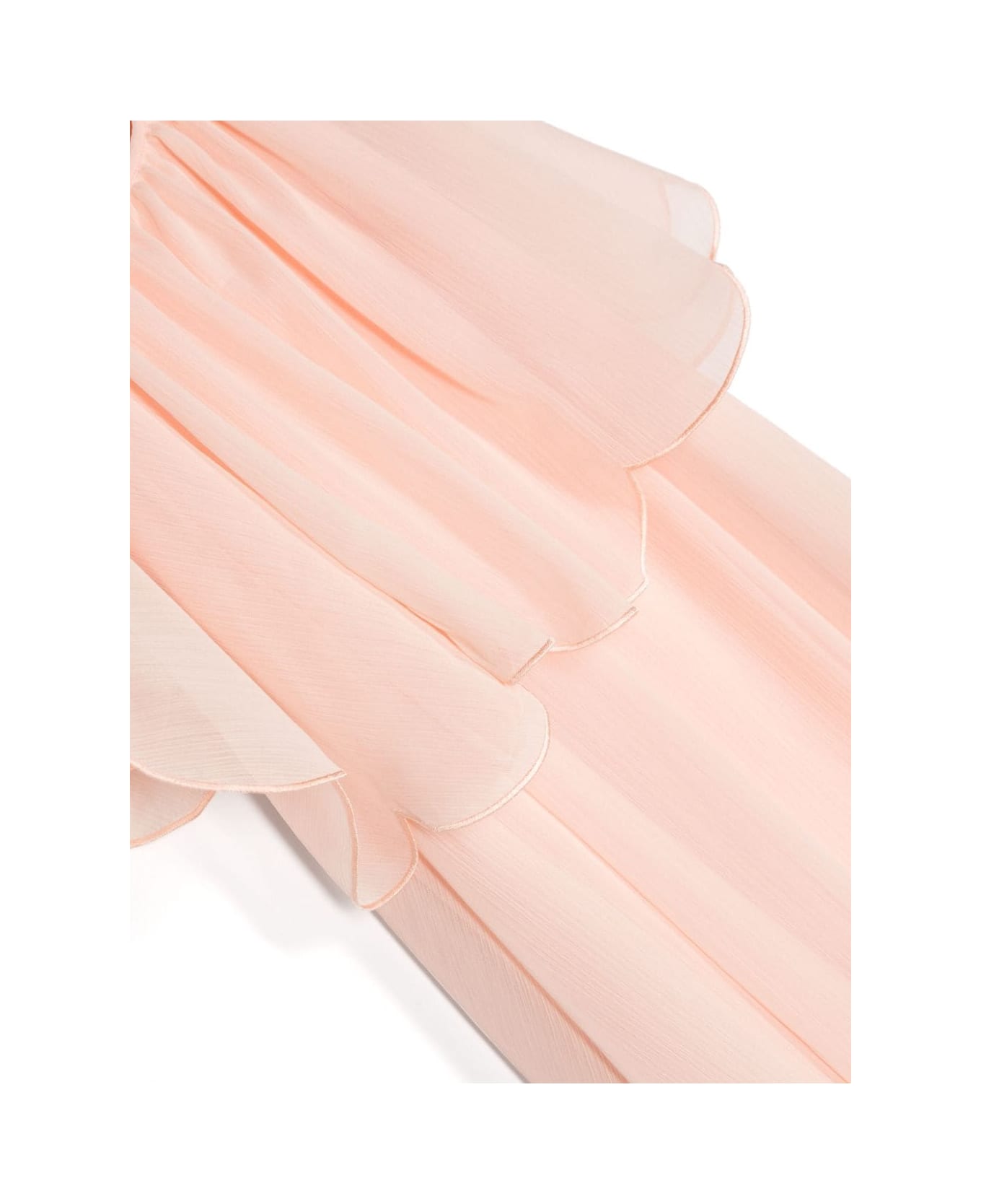 Stella McCartney Kids Pink Asymmetric Dress With Ruffles - Pink