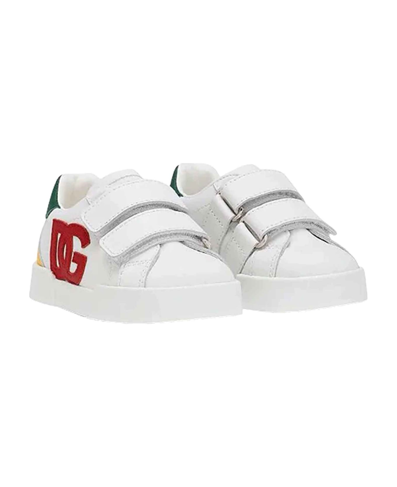 Dolce & Gabbana White/multicolor Sneakers Boy - Bianco